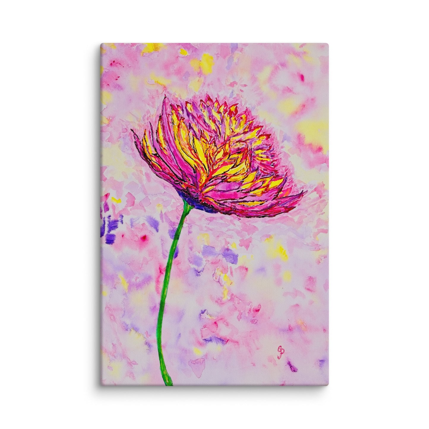 Original canvas wall art featuring watercolor art design, perfect for home decor, gallery walls, or office spaces—high-quality artwork that adds color, character, and creativity to any room.