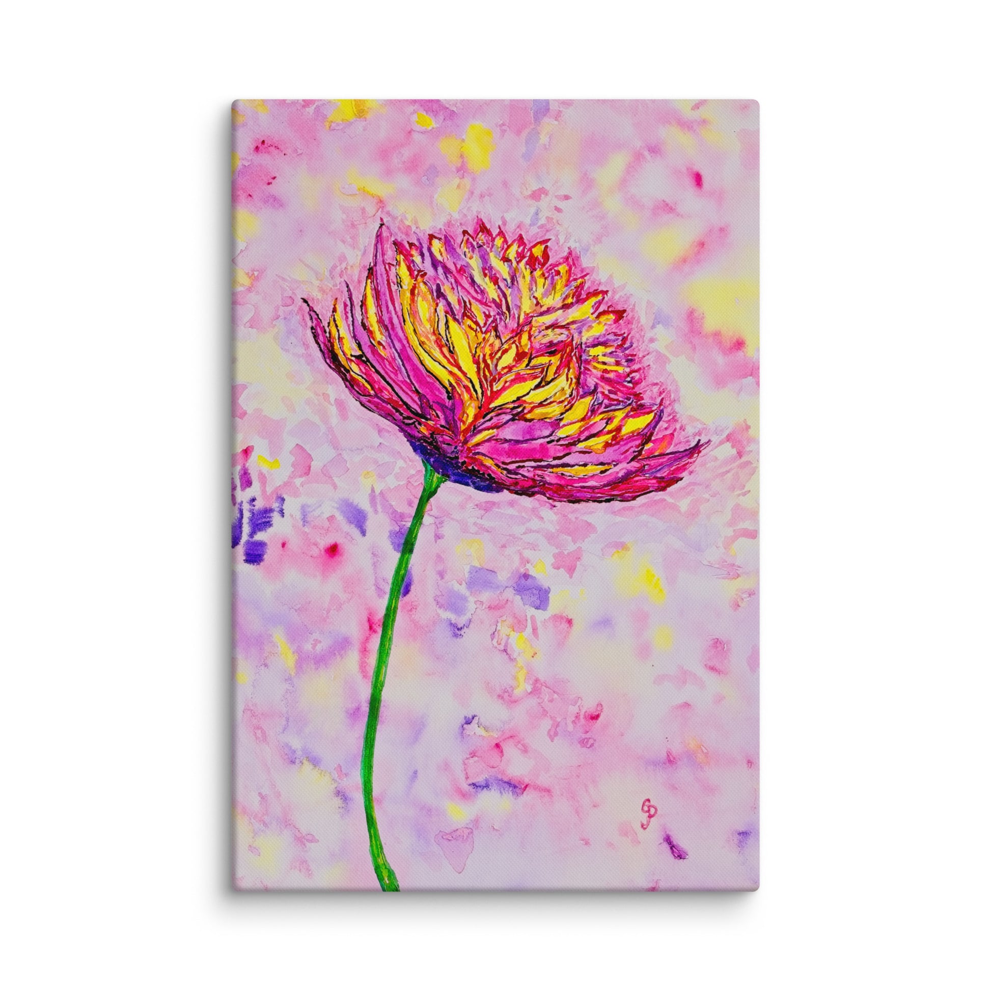 Original canvas wall art featuring watercolor art design, perfect for home decor, gallery walls, or office spaces—high-quality artwork that adds color, character, and creativity to any room.
