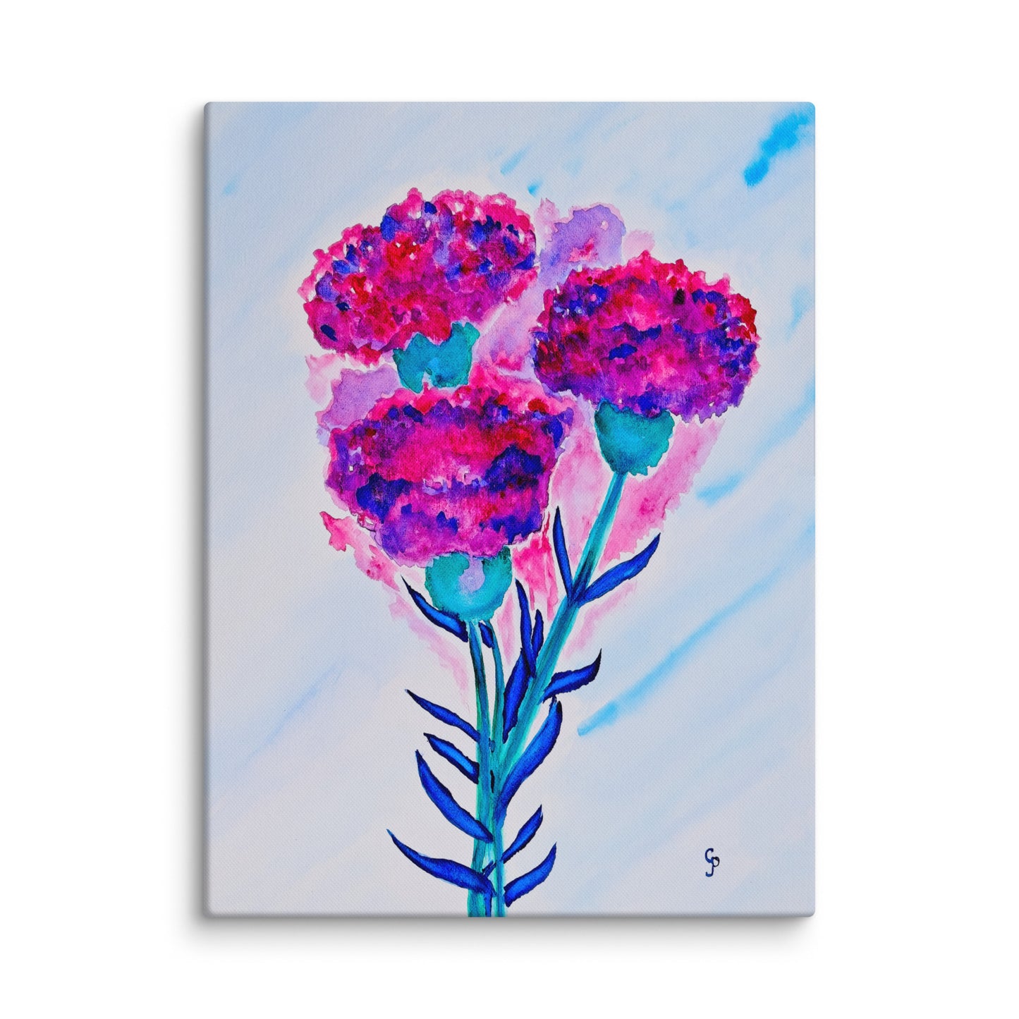 Original canvas wall art featuring watercolor art design, perfect for home decor, gallery walls, or office spaces—high-quality artwork that adds color, character, and creativity to any room.