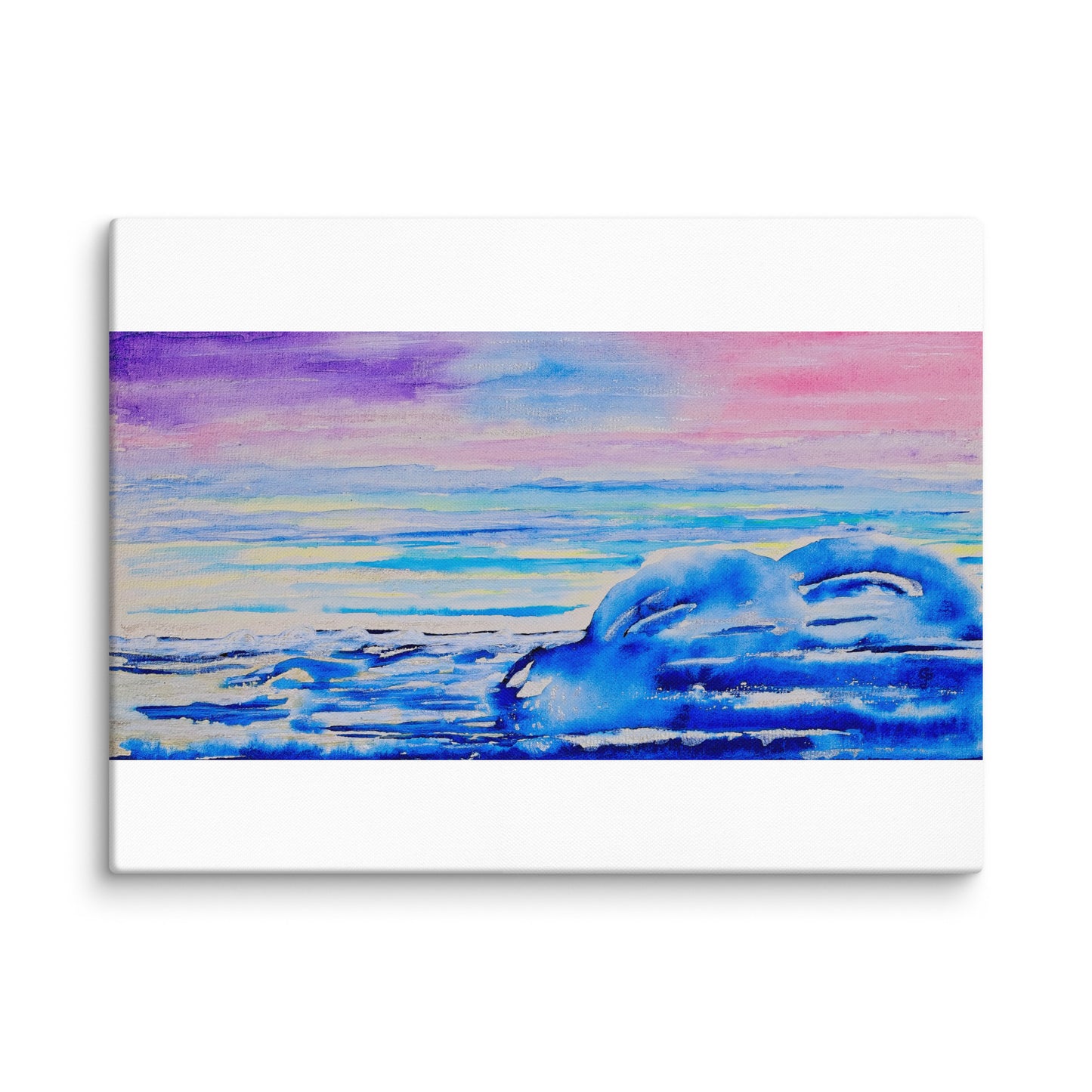 Original canvas wall art featuring watercolor art design, perfect for home decor, gallery walls, or office spaces—high-quality artwork that adds color, character, and creativity to any room.