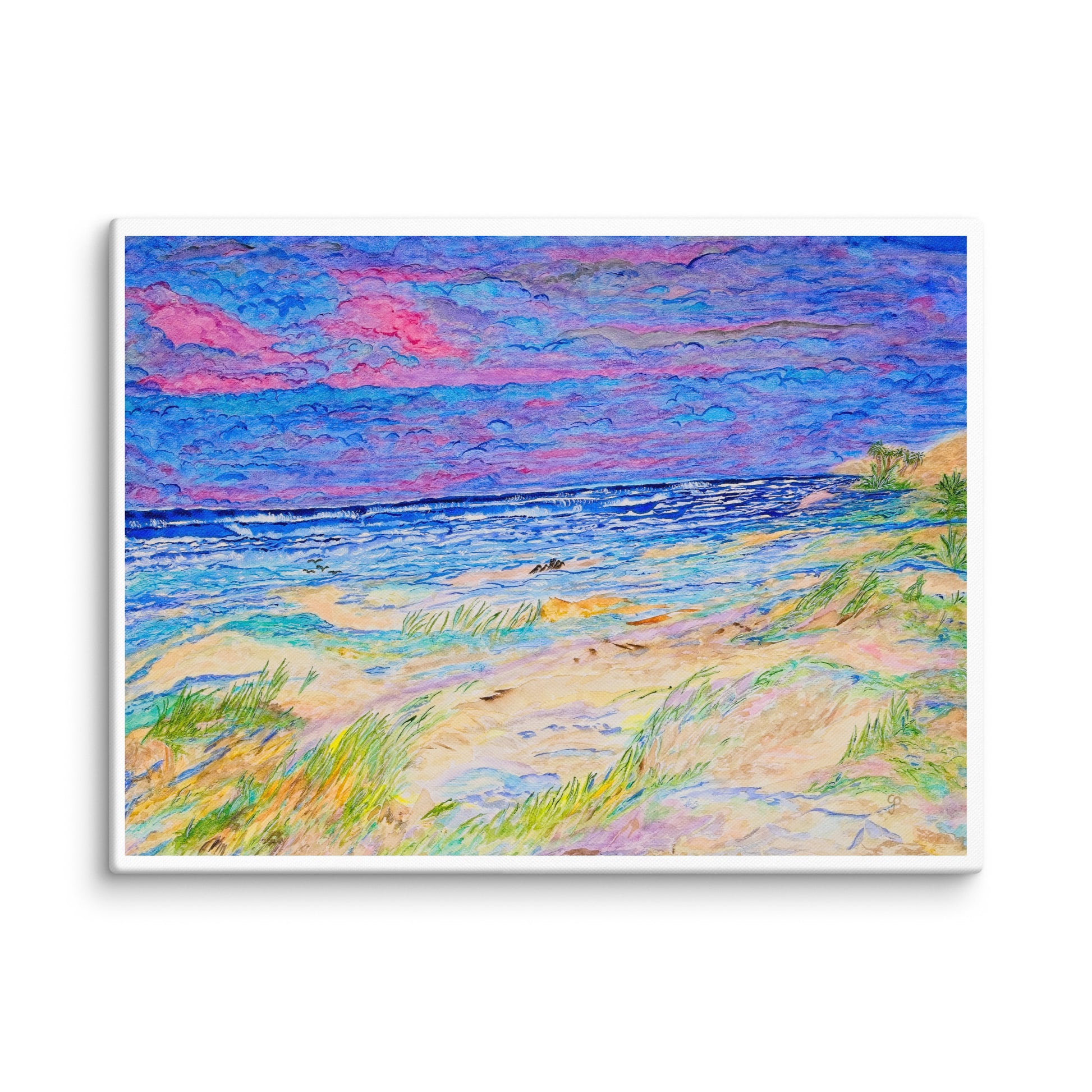 Original canvas wall art featuring watercolor art design, perfect for home decor, gallery walls, or office spaces—high-quality artwork that adds color, character, and creativity to any room.