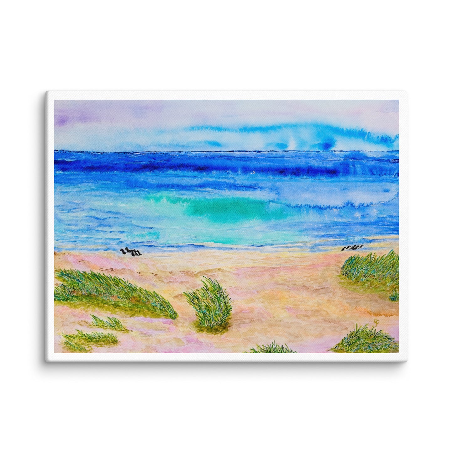 Original canvas wall art featuring watercolor art design, perfect for home decor, gallery walls, or office spaces—high-quality artwork that adds color, character, and creativity to any room.