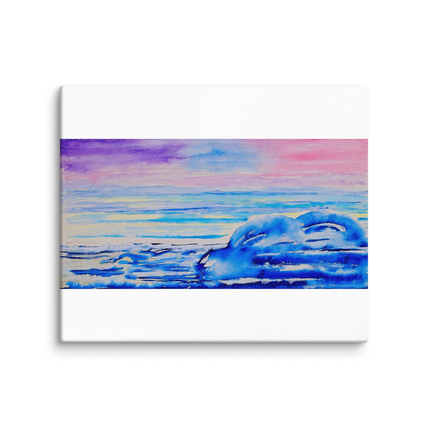 Original canvas wall art featuring watercolor art design, perfect for home decor, gallery walls, or office spaces—high-quality artwork that adds color, character, and creativity to any room.