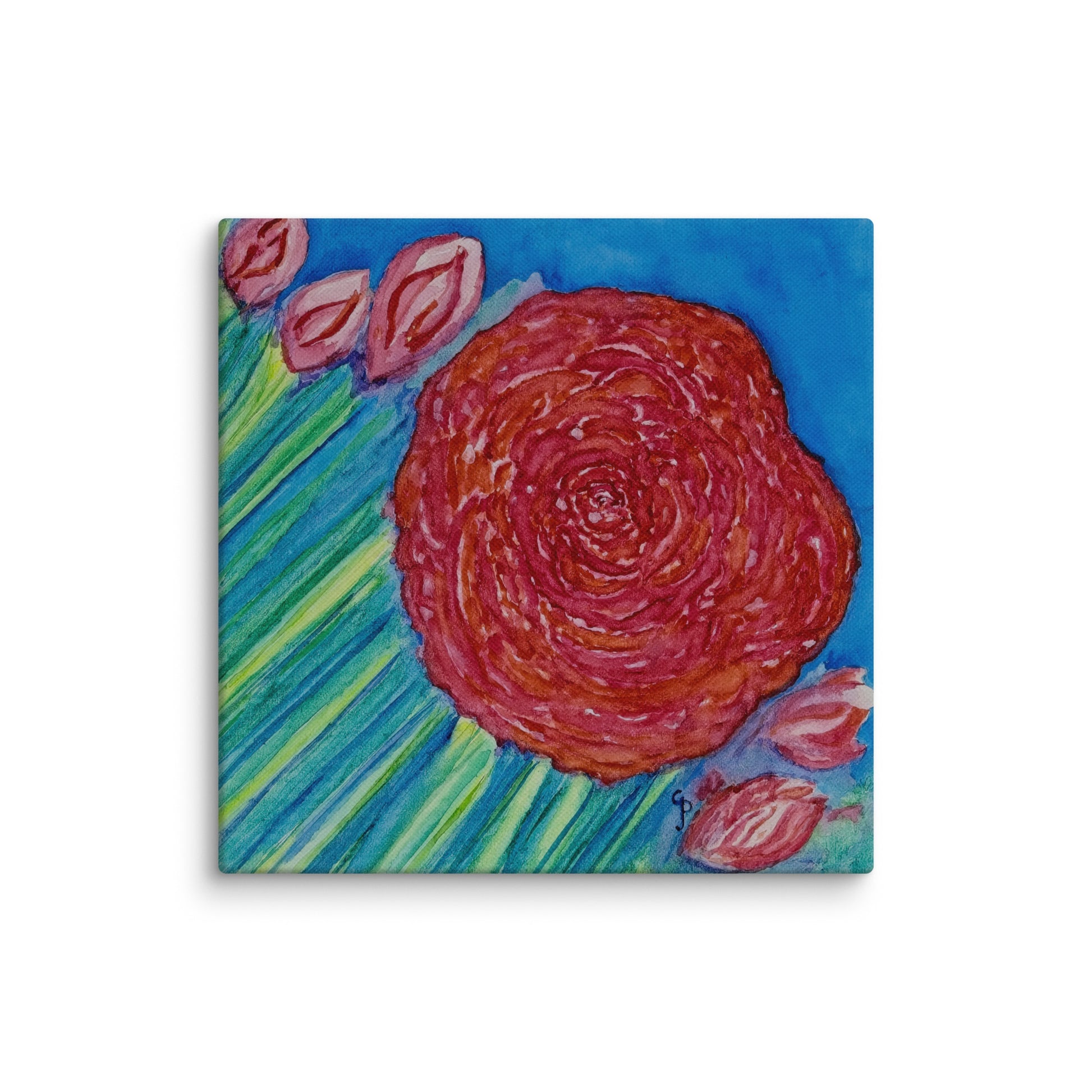 Original canvas wall art featuring watercolor art design, perfect for home decor, gallery walls, or office spaces—high-quality artwork that adds color, character, and creativity to any room.