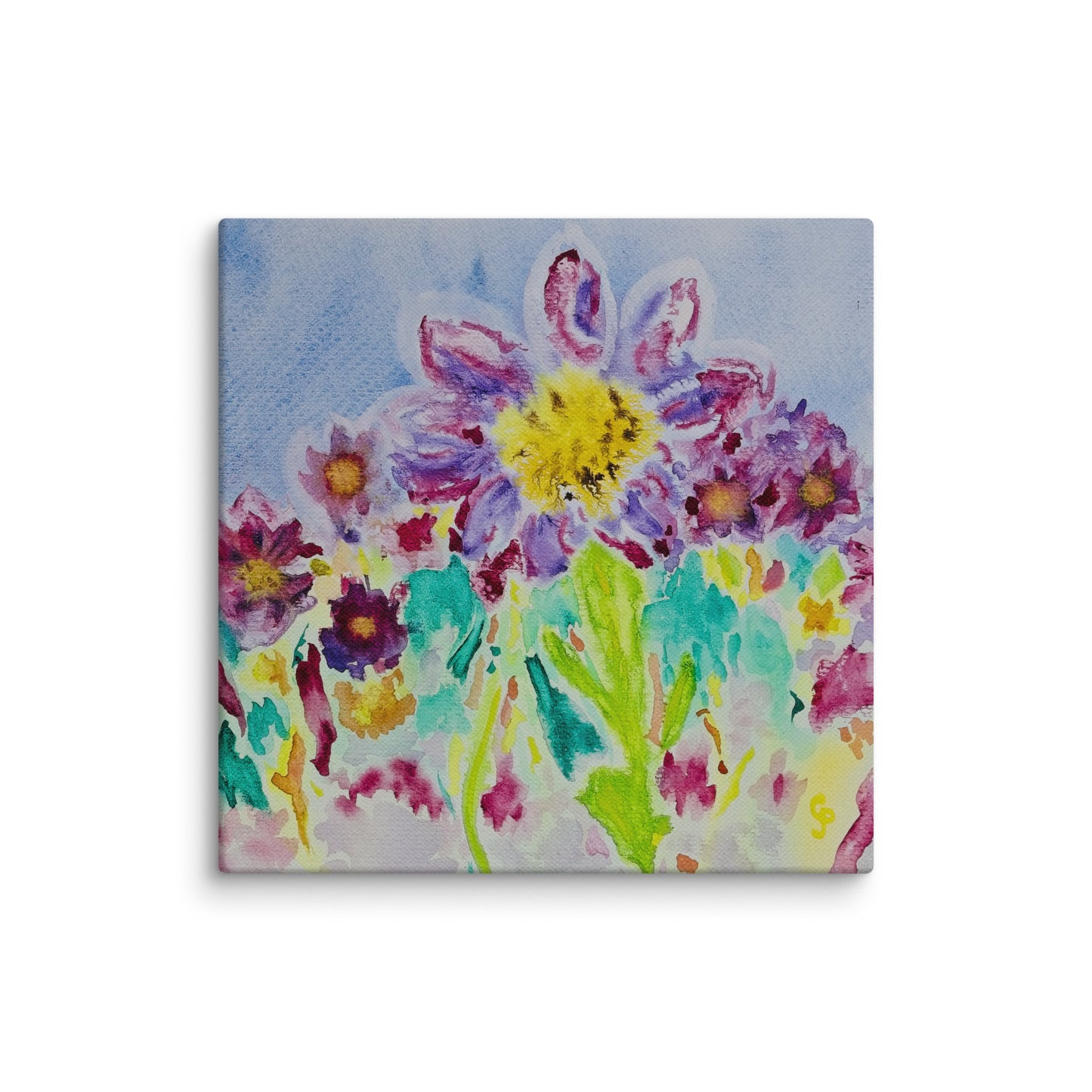 Original canvas wall art featuring watercolor art design, perfect for home decor, gallery walls, or office spaces—high-quality artwork that adds color, character, and creativity to any room.