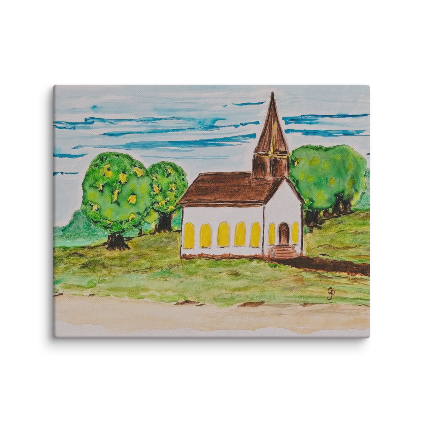 Original canvas wall art featuring watercolor art design, perfect for home decor, gallery walls, or office spaces—high-quality artwork that adds color, character, and creativity to any room.