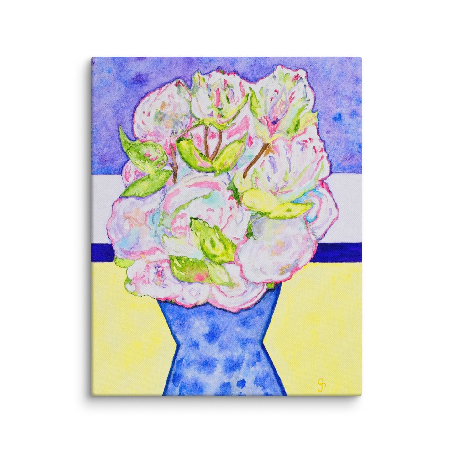 Original canvas wall art featuring watercolor art design, perfect for home decor, gallery walls, or office spaces—high-quality artwork that adds color, character, and creativity to any room.