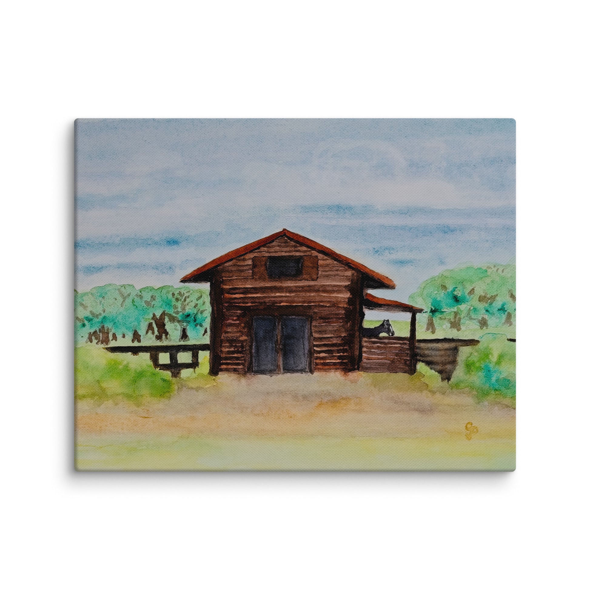 Original canvas wall art featuring watercolor art design, perfect for home decor, gallery walls, or office spaces—high-quality artwork that adds color, character, and creativity to any room.
