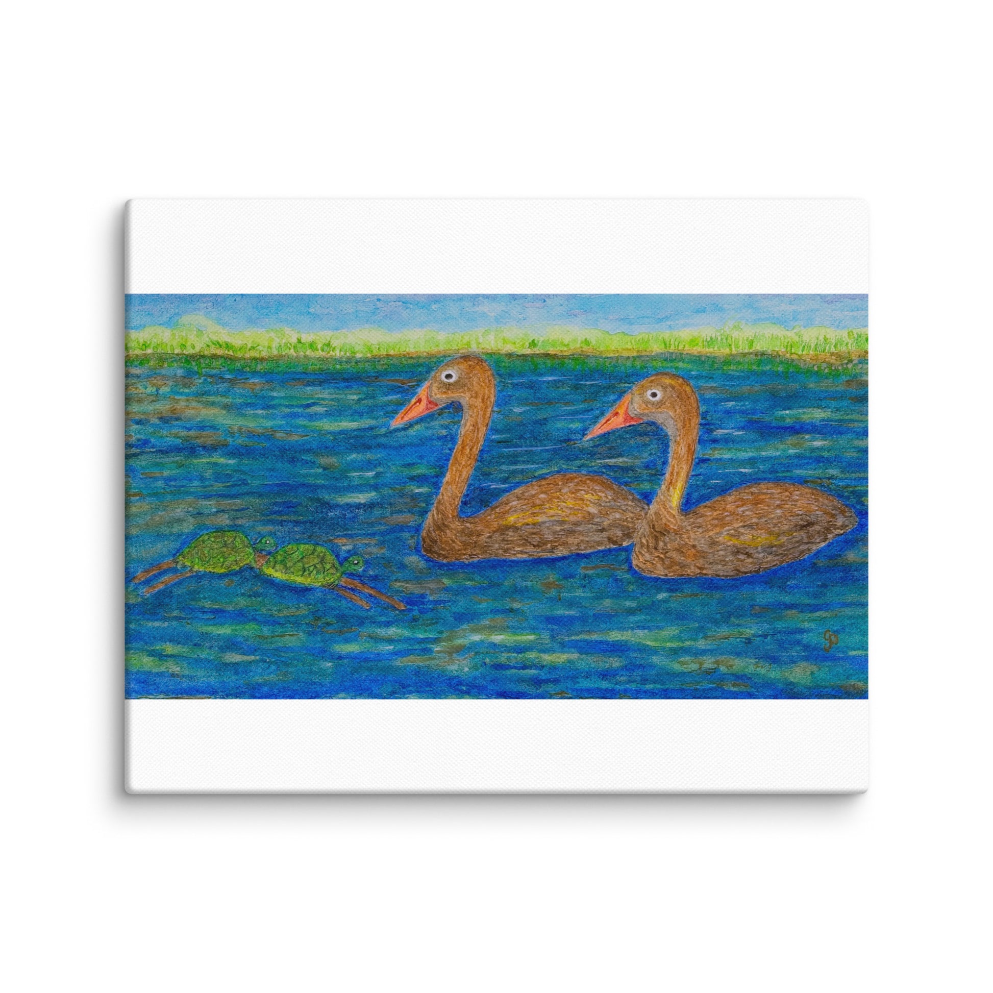 Original canvas wall art featuring watercolor art design, perfect for home decor, gallery walls, or office spaces—high-quality artwork that adds color, character, and creativity to any room.