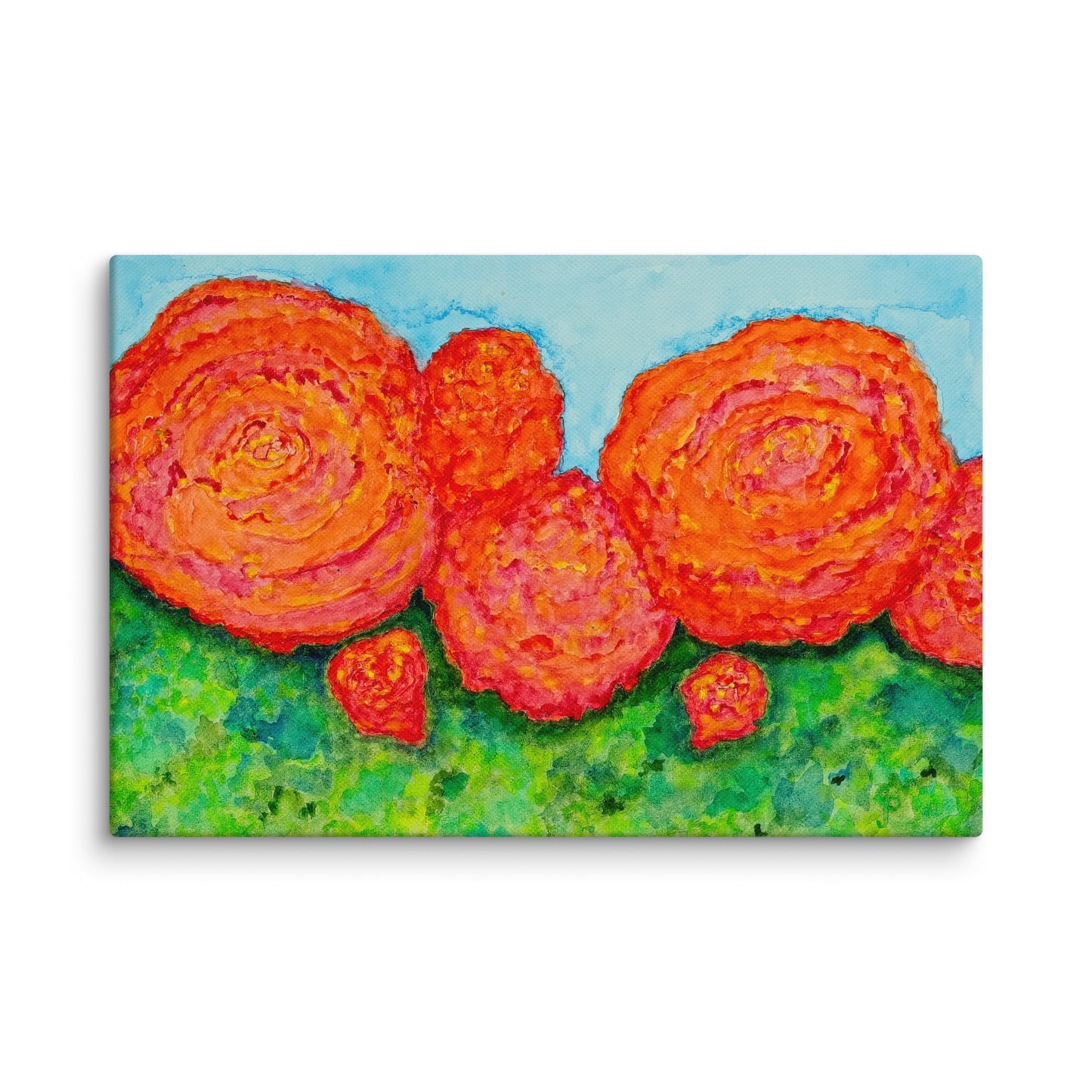 Original canvas wall art featuring watercolor art design, perfect for home decor, gallery walls, or office spaces—high-quality artwork that adds color, character, and creativity to any room.