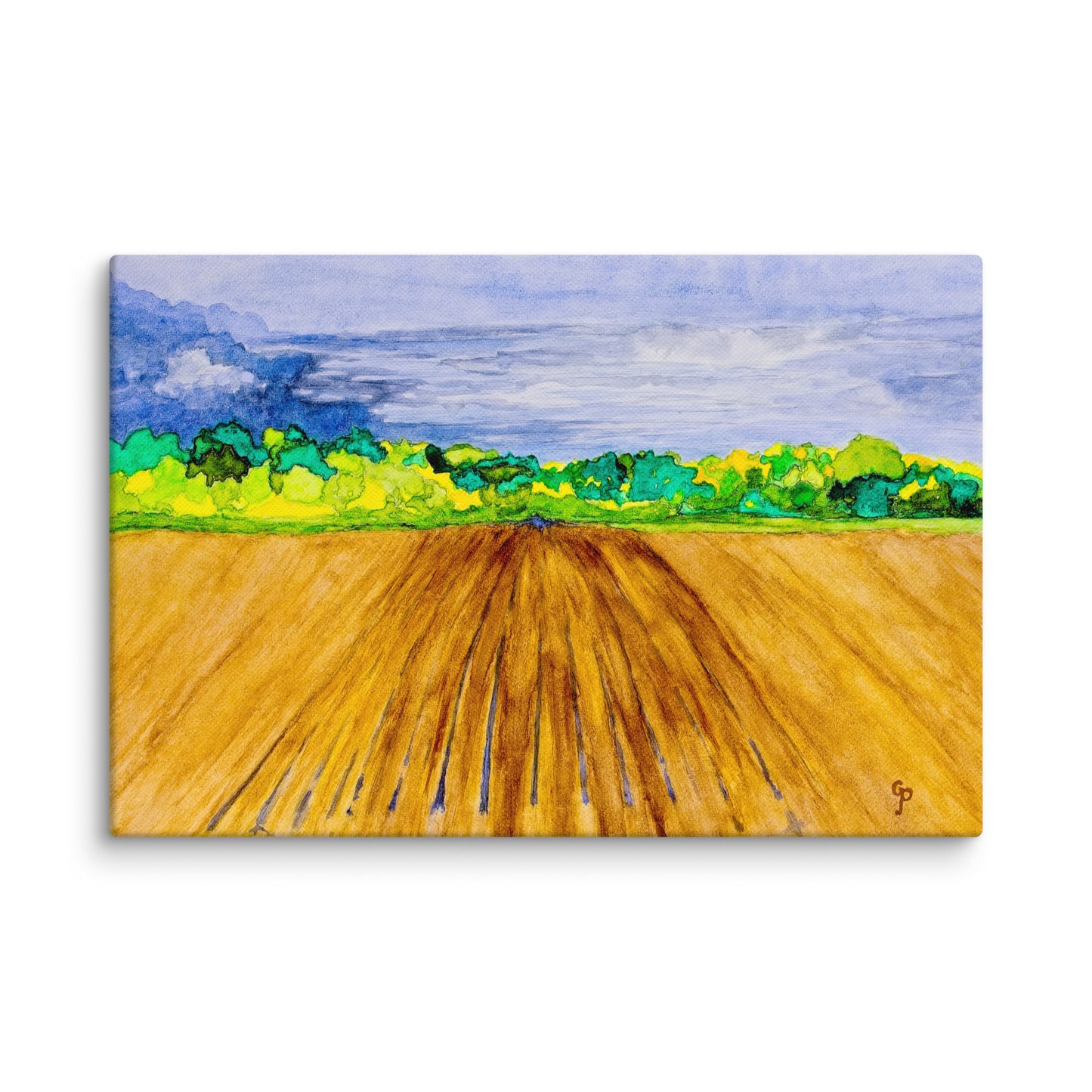 Original canvas wall art featuring watercolor art design, perfect for home decor, gallery walls, or office spaces—high-quality artwork that adds color, character, and creativity to any room.