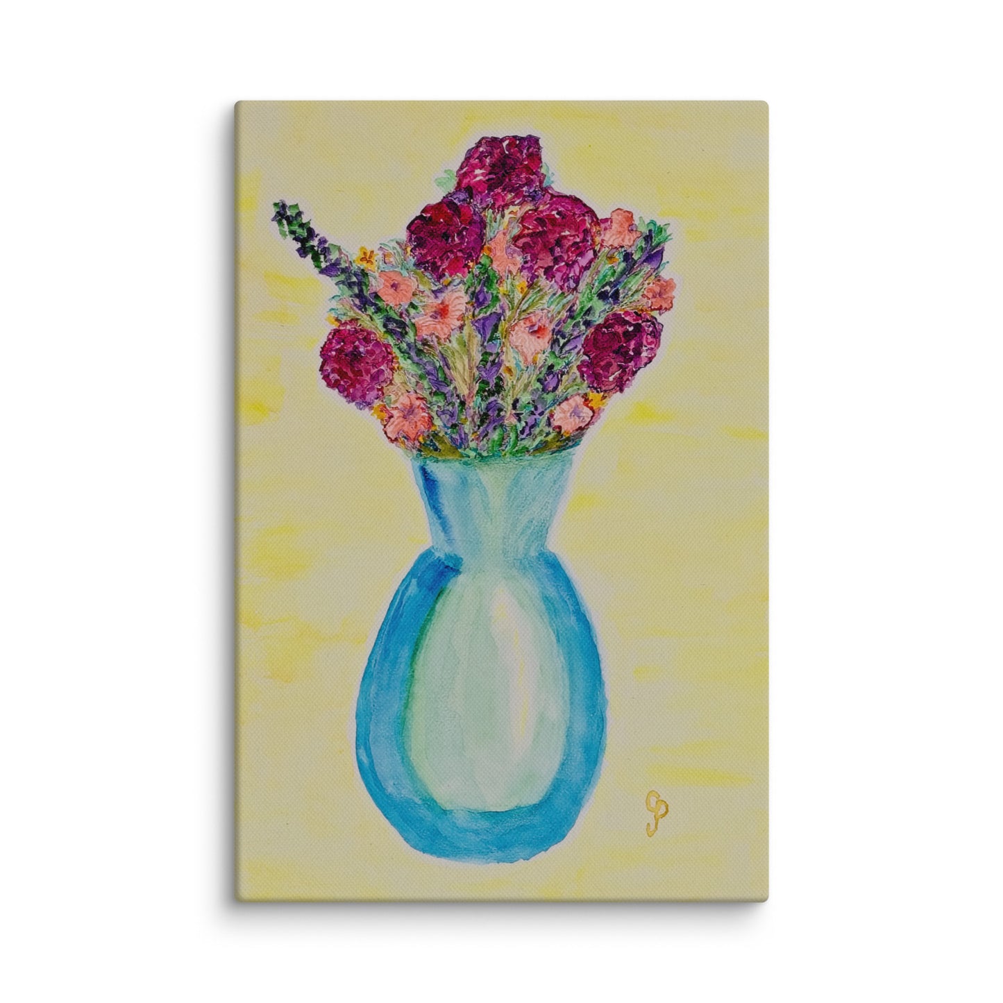 Original canvas wall art featuring watercolor art design, perfect for home decor, gallery walls, or office spaces—high-quality artwork that adds color, character, and creativity to any room.