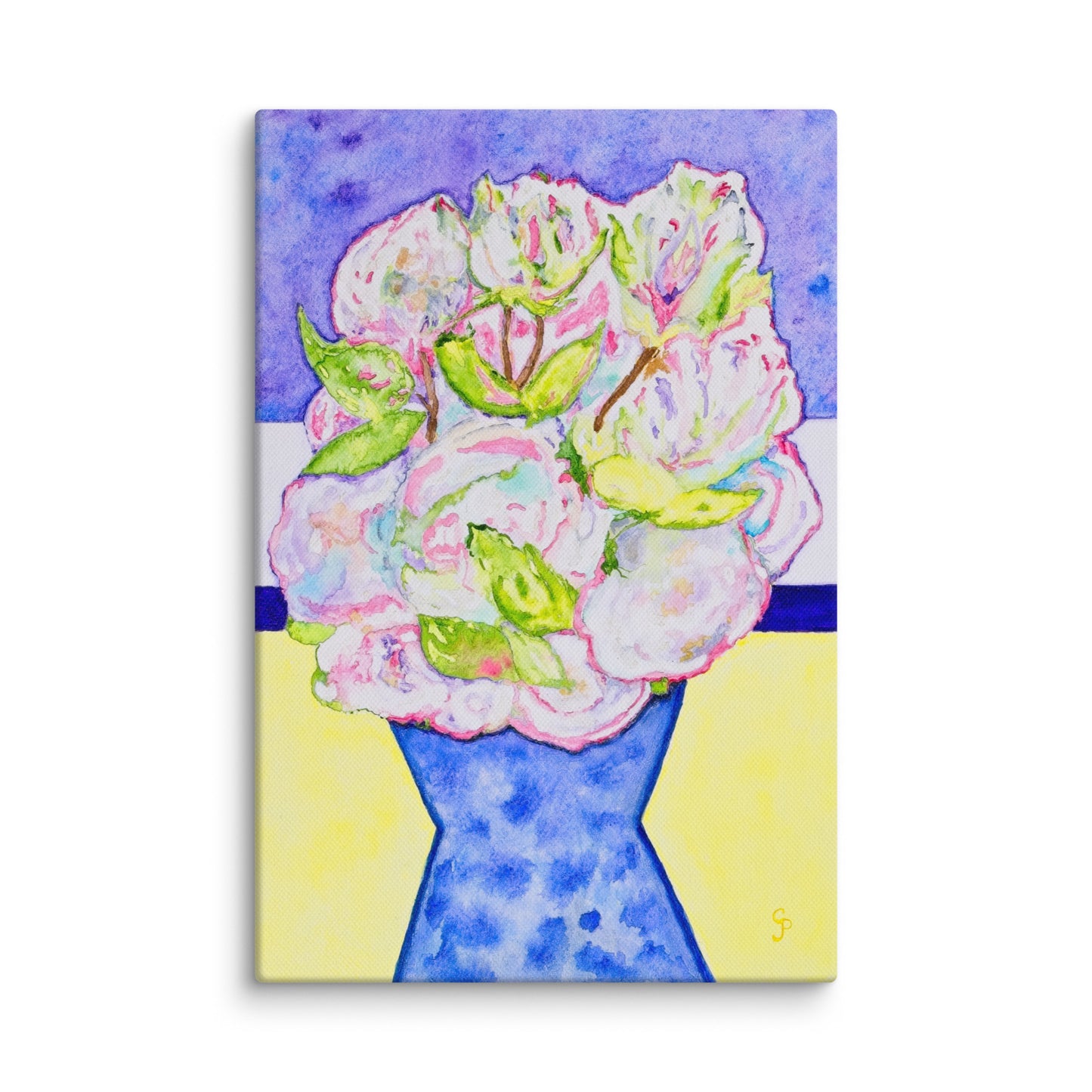 Original canvas wall art featuring watercolor art design, perfect for home decor, gallery walls, or office spaces—high-quality artwork that adds color, character, and creativity to any room.