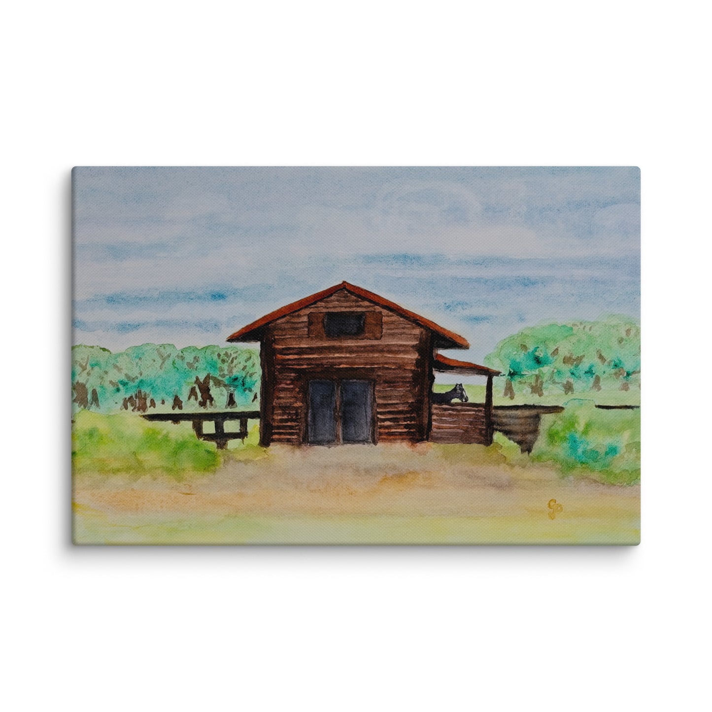 Original canvas wall art featuring watercolor art design, perfect for home decor, gallery walls, or office spaces—high-quality artwork that adds color, character, and creativity to any room.