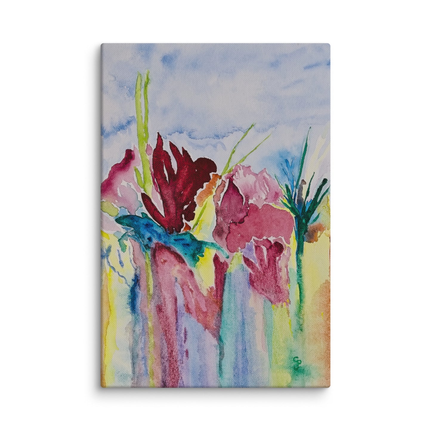 Original canvas wall art featuring watercolor art design, perfect for home decor, gallery walls, or office spaces—high-quality artwork that adds color, character, and creativity to any room.