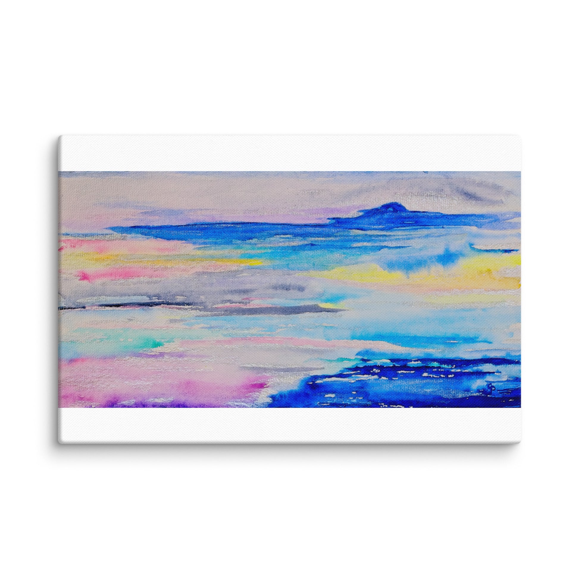 Original canvas wall art featuring watercolor art design, perfect for home decor, gallery walls, or office spaces—high-quality artwork that adds color, character, and creativity to any room.