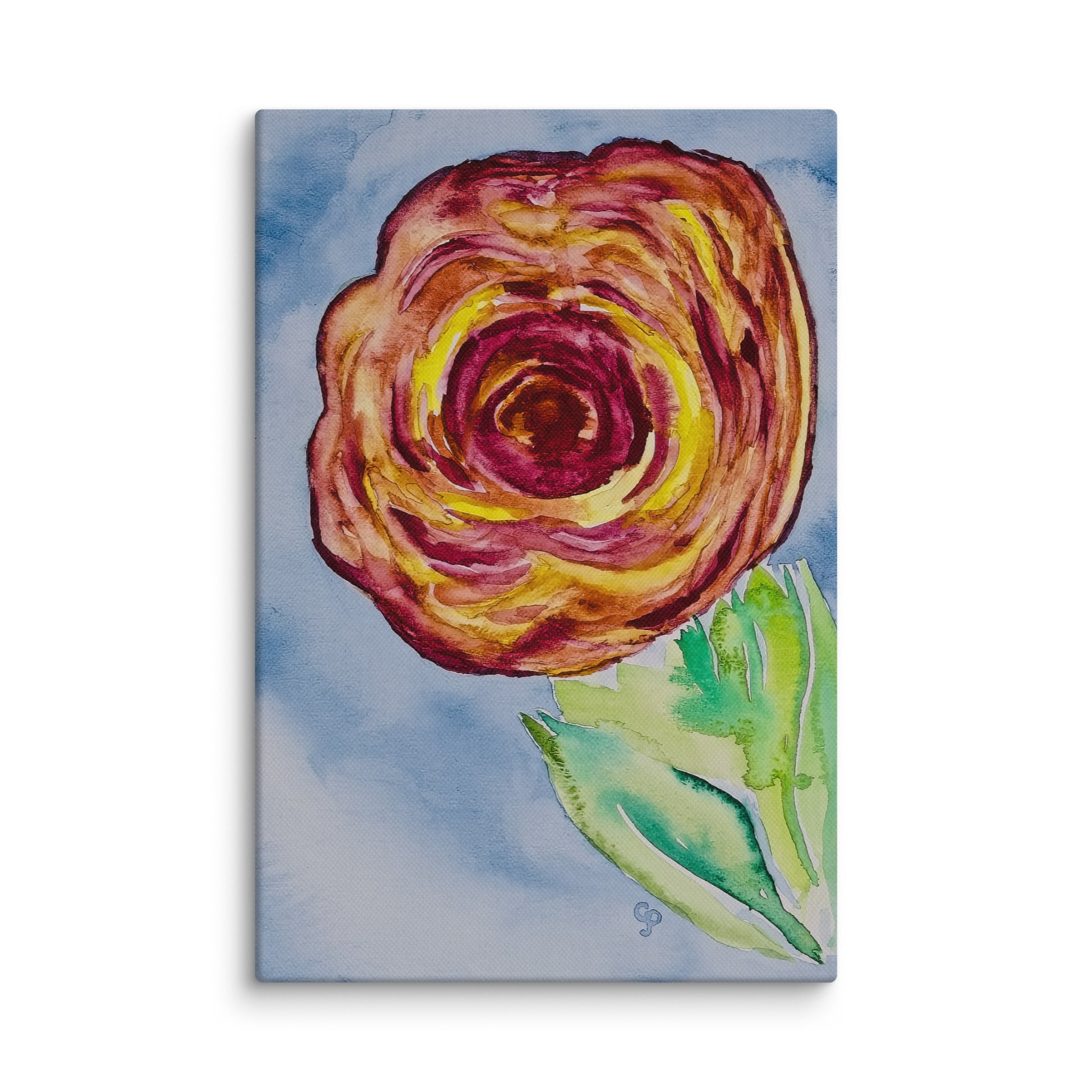 Original canvas wall art featuring watercolor art design, perfect for home decor, gallery walls, or office spaces—high-quality artwork that adds color, character, and creativity to any room.