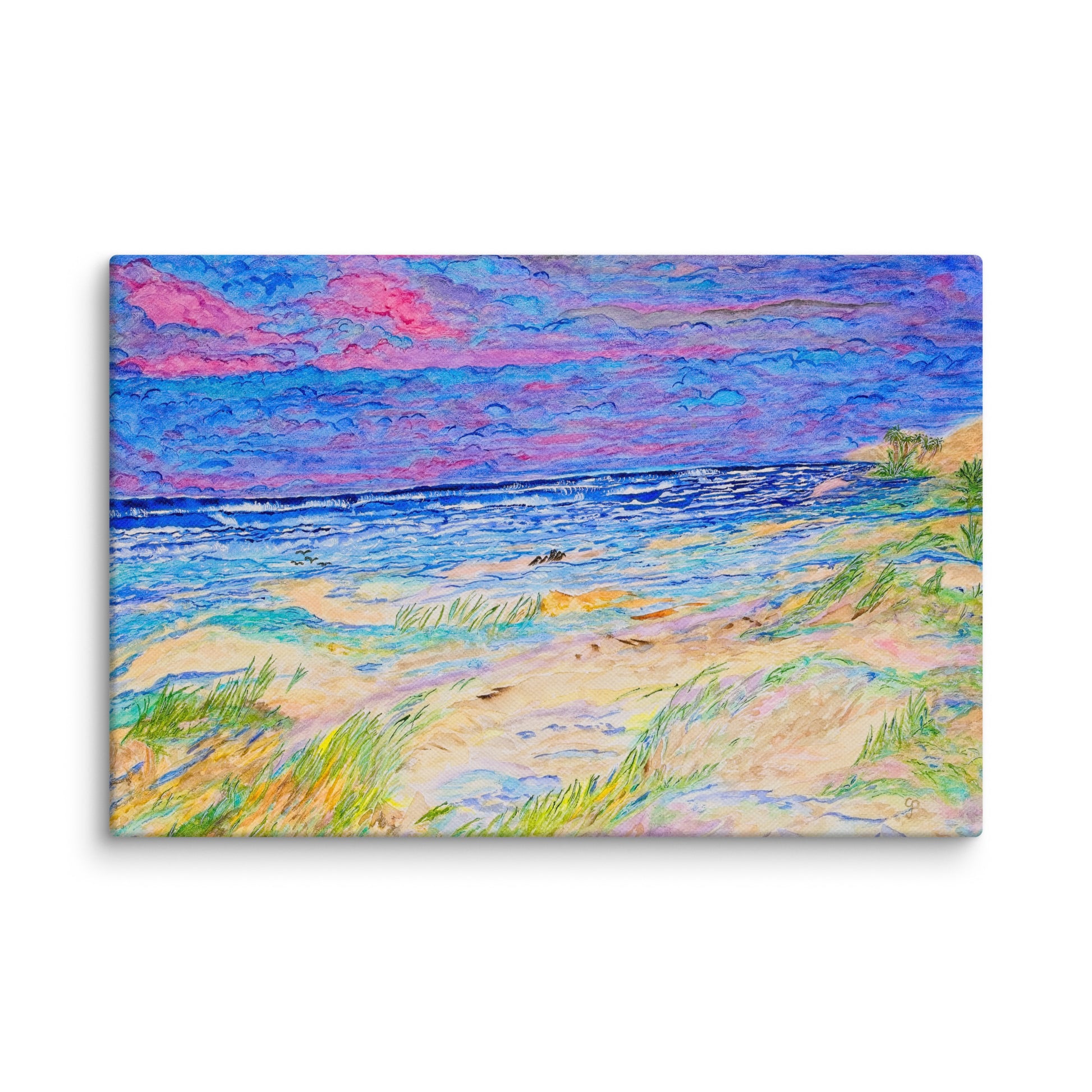 Original canvas wall art featuring watercolor art design, perfect for home decor, gallery walls, or office spaces—high-quality artwork that adds color, character, and creativity to any room.