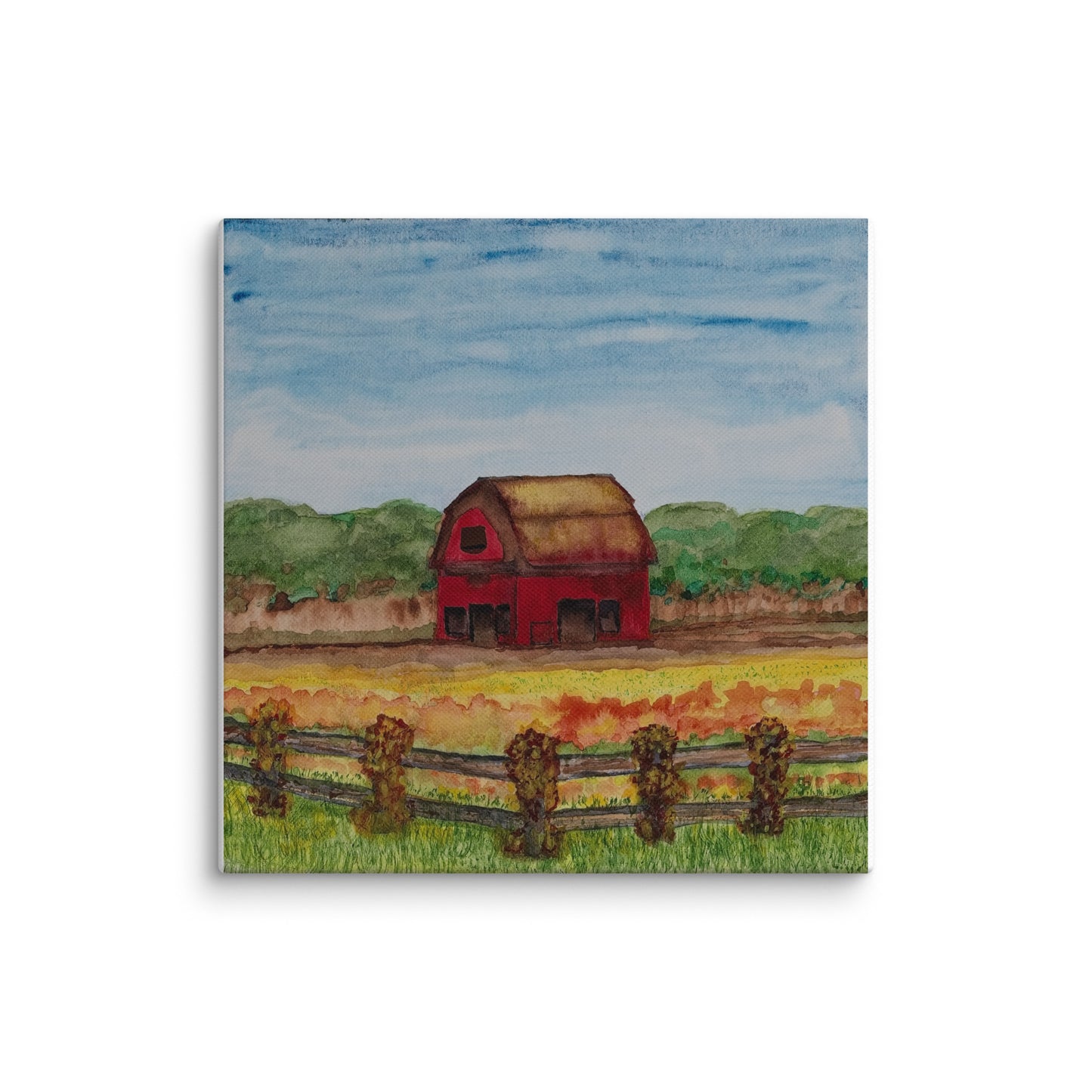 Original canvas wall art featuring watercolor art design, perfect for home decor, gallery walls, or office spaces—high-quality artwork that adds color, character, and creativity to any room.