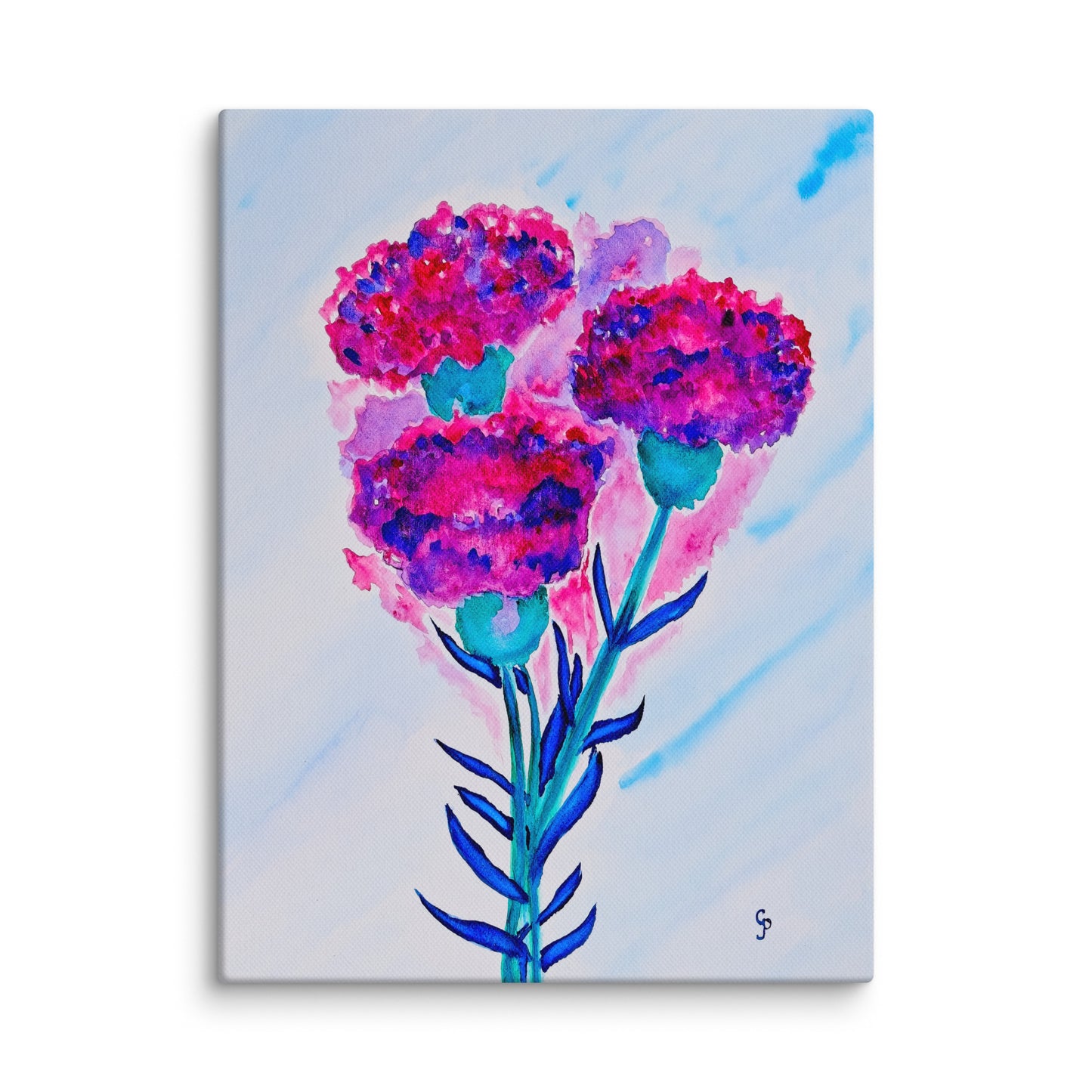 Original canvas wall art featuring watercolor art design, perfect for home decor, gallery walls, or office spaces—high-quality artwork that adds color, character, and creativity to any room.