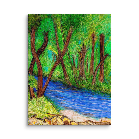 Original canvas wall art featuring watercolor art design, perfect for home decor, gallery walls, or office spaces—high-quality artwork that adds color, character, and creativity to any room.