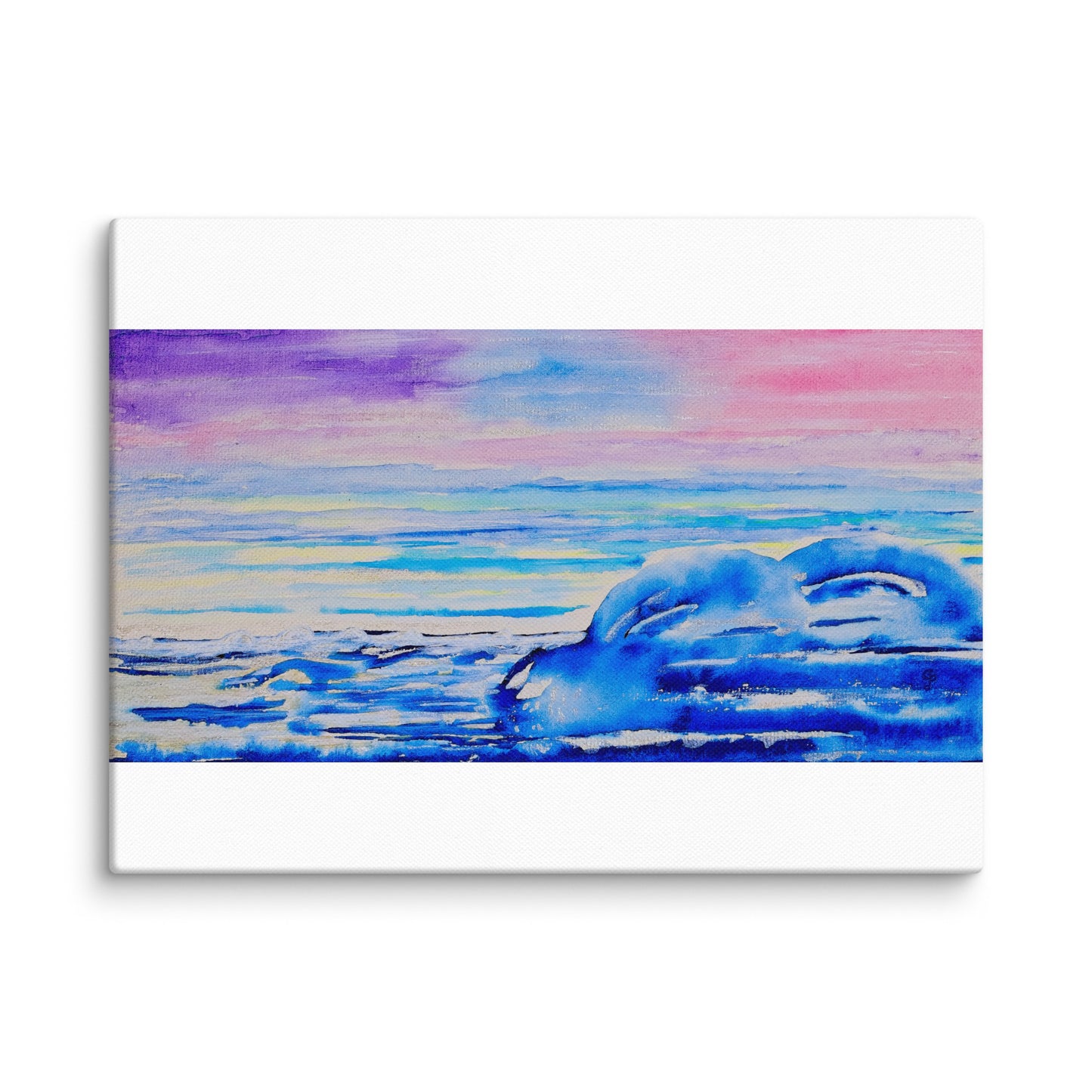 Original canvas wall art featuring watercolor art design, perfect for home decor, gallery walls, or office spaces—high-quality artwork that adds color, character, and creativity to any room.