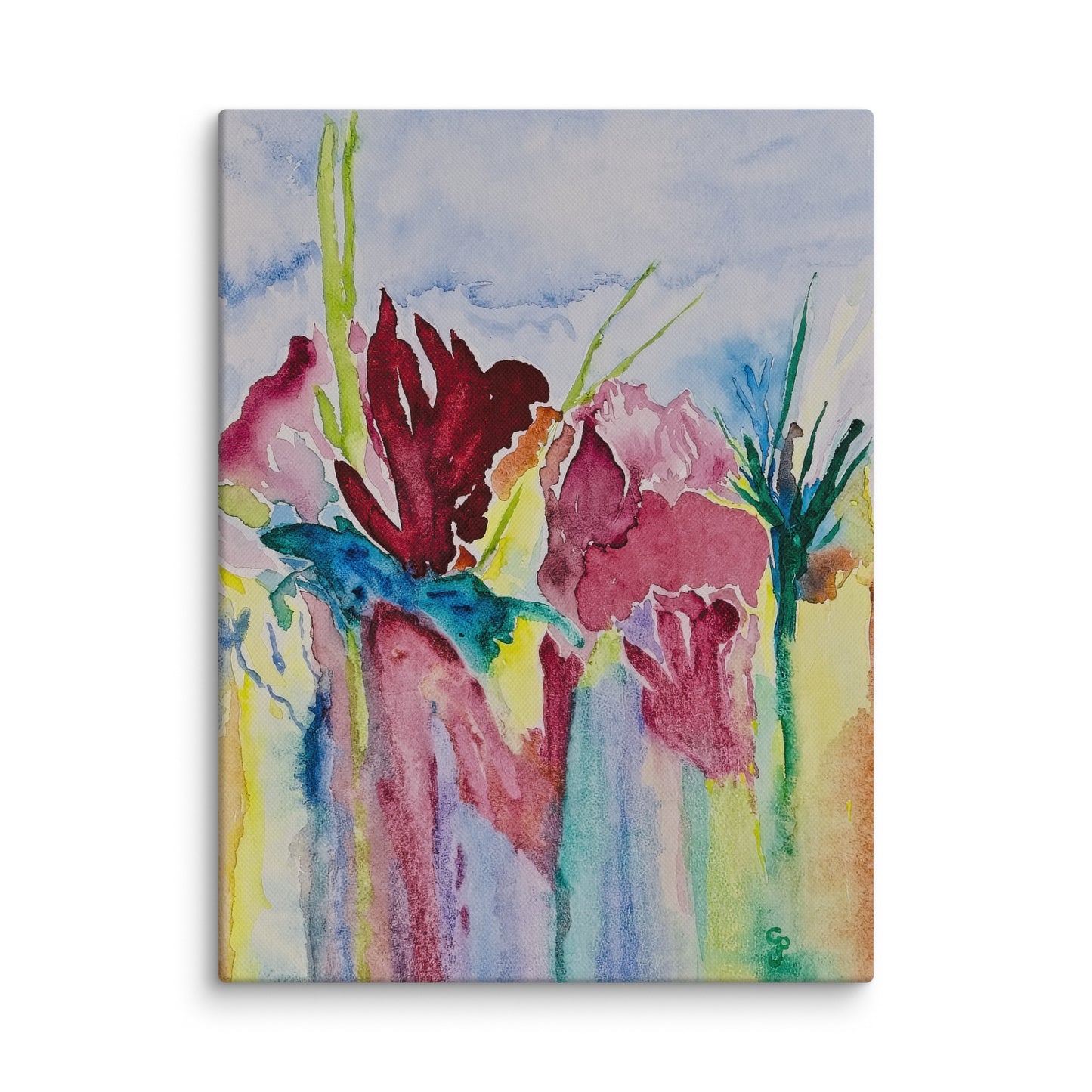 Original canvas wall art featuring watercolor art design, perfect for home decor, gallery walls, or office spaces—high-quality artwork that adds color, character, and creativity to any room.