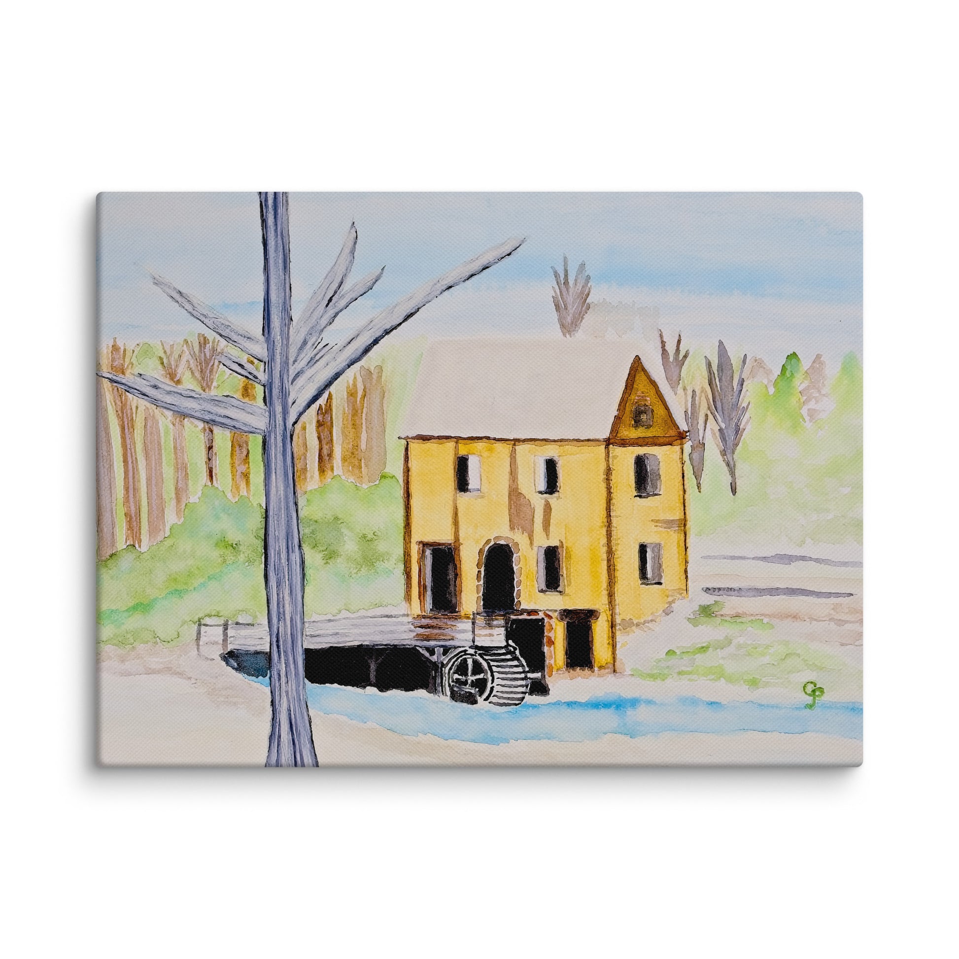 Original canvas wall art featuring watercolor art design, perfect for home decor, gallery walls, or office spaces—high-quality artwork that adds color, character, and creativity to any room.