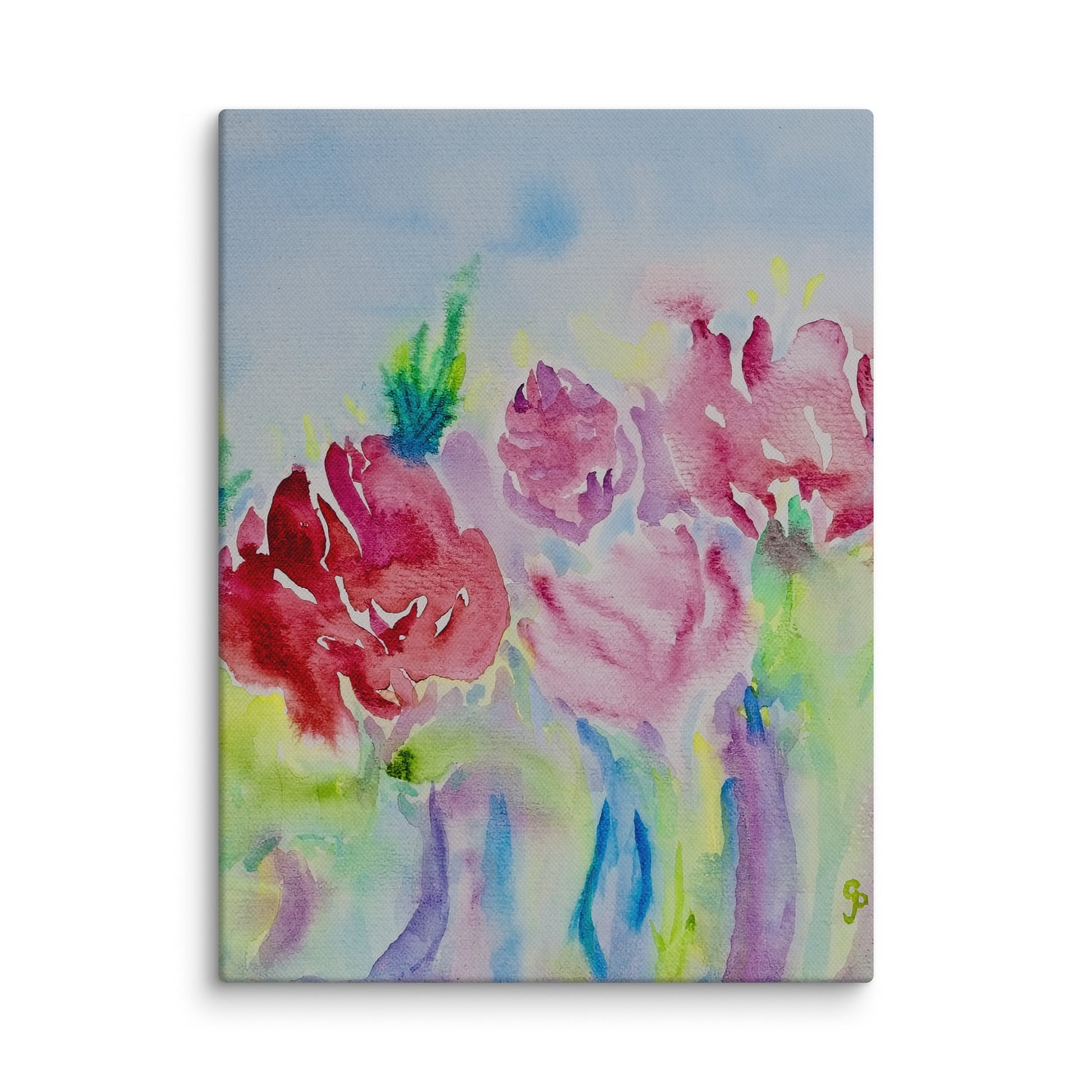 Original canvas wall art featuring watercolor art design, perfect for home decor, gallery walls, or office spaces—high-quality artwork that adds color, character, and creativity to any room.
