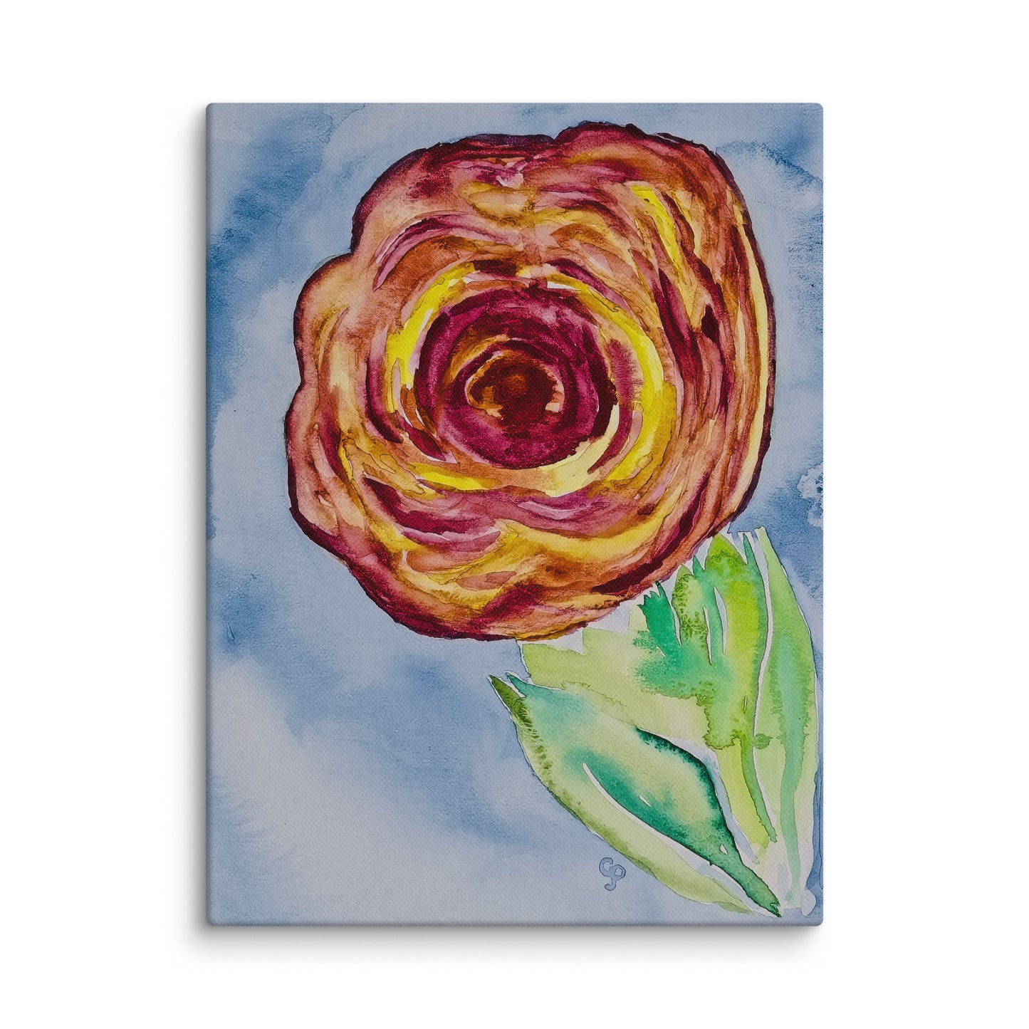 Original canvas wall art featuring watercolor art design, perfect for home decor, gallery walls, or office spaces—high-quality artwork that adds color, character, and creativity to any room.