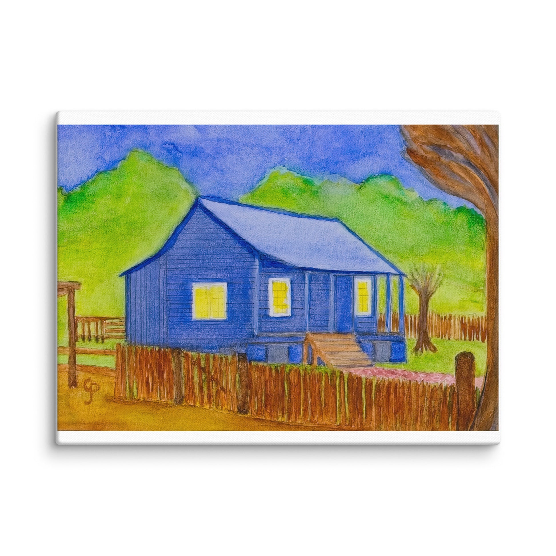Original canvas wall art featuring watercolor art design, perfect for home decor, gallery walls, or office spaces—high-quality artwork that adds color, character, and creativity to any room.
