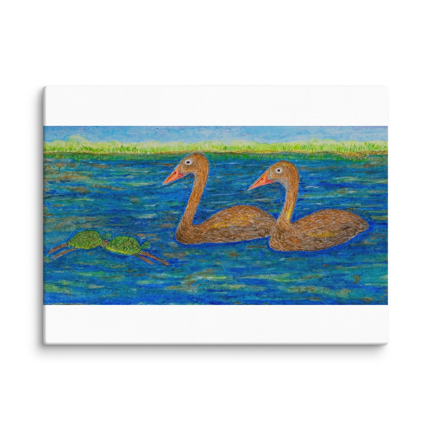 Original canvas wall art featuring watercolor art design, perfect for home decor, gallery walls, or office spaces—high-quality artwork that adds color, character, and creativity to any room.