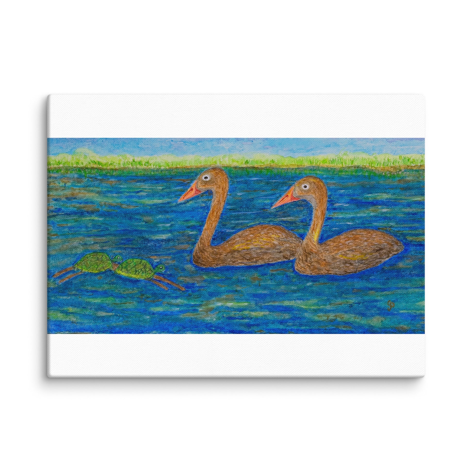 Original canvas wall art featuring watercolor art design, perfect for home decor, gallery walls, or office spaces—high-quality artwork that adds color, character, and creativity to any room.