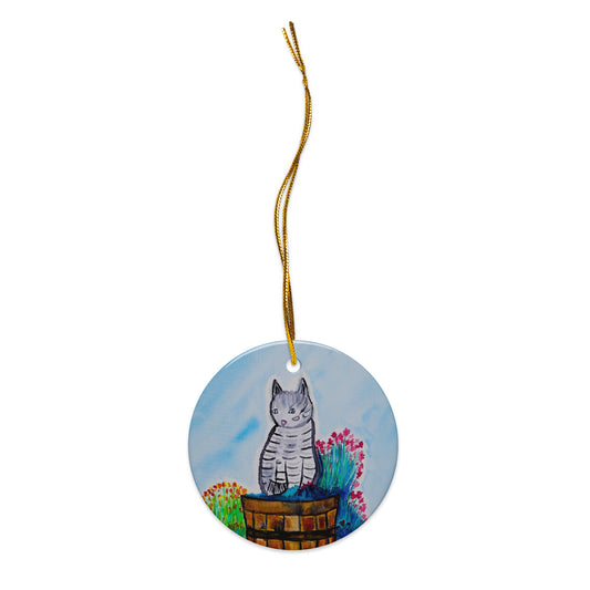 Holiday ornament featuring original artwork, perfect for Christmas trees, seasonal decor, or gift giving—high-quality, artist-designed keepsake to add charm and personality to your celebrations.