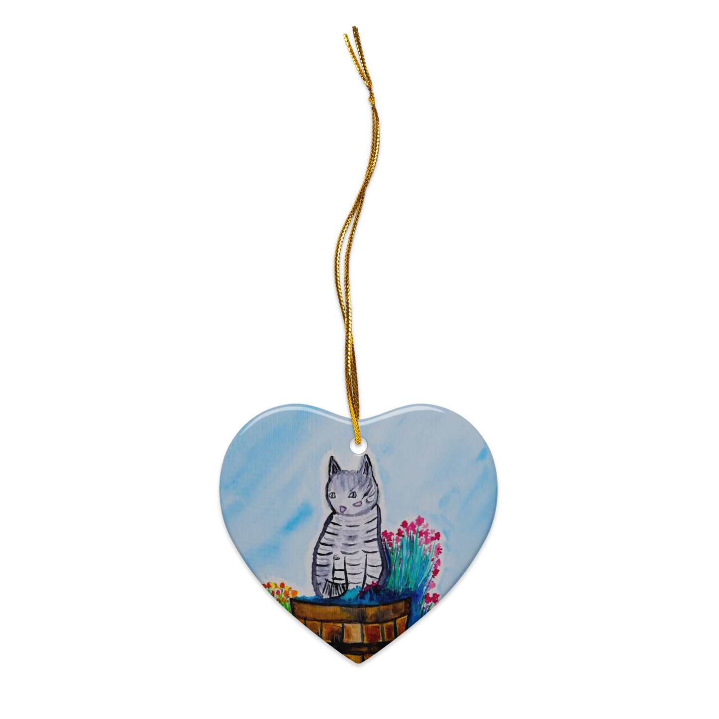 Holiday ornament featuring original artwork, perfect for Christmas trees, seasonal decor, or gift giving—high-quality, artist-designed keepsake to add charm and personality to your celebrations.