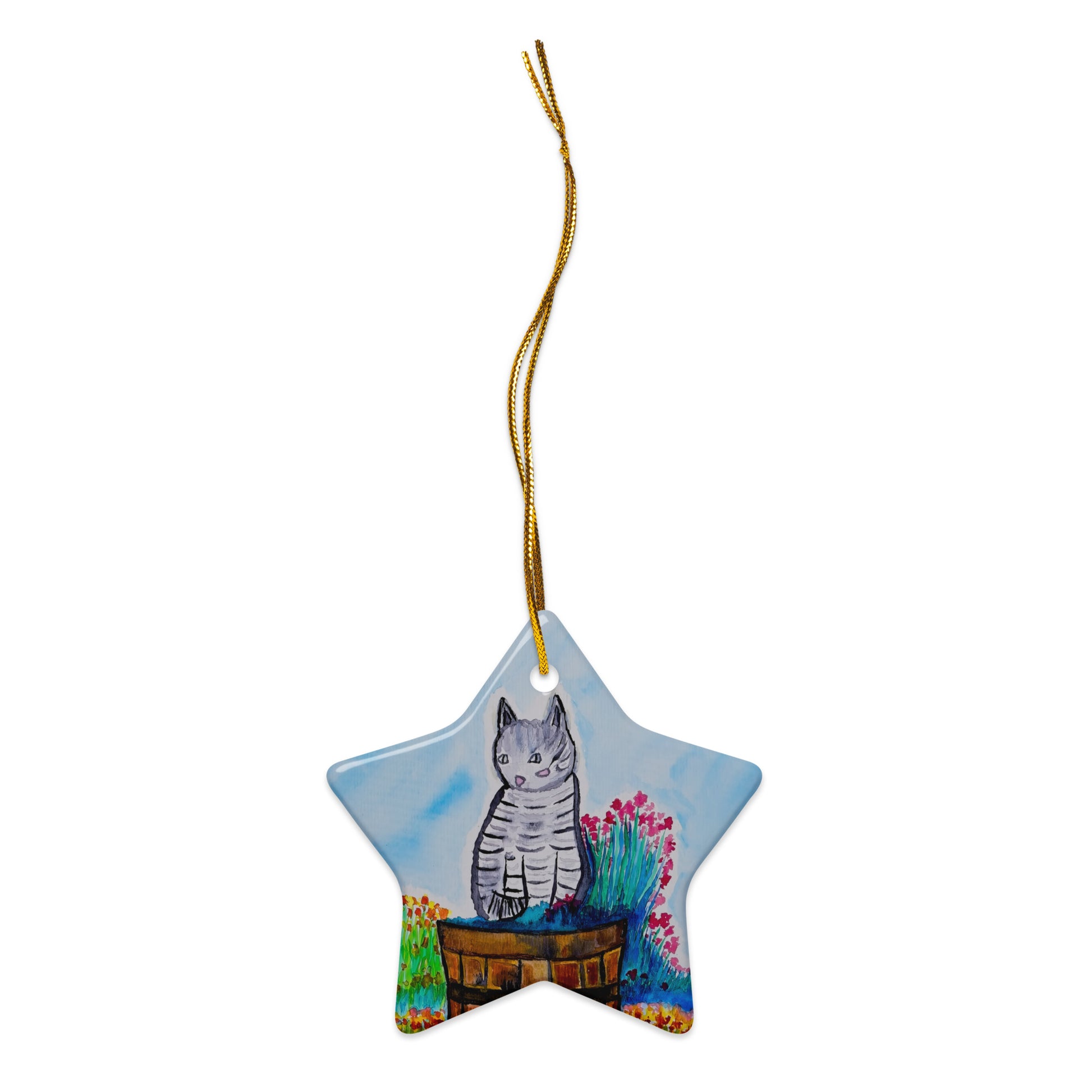 Holiday ornament featuring original artwork, perfect for Christmas trees, seasonal decor, or gift giving—high-quality, artist-designed keepsake to add charm and personality to your celebrations.