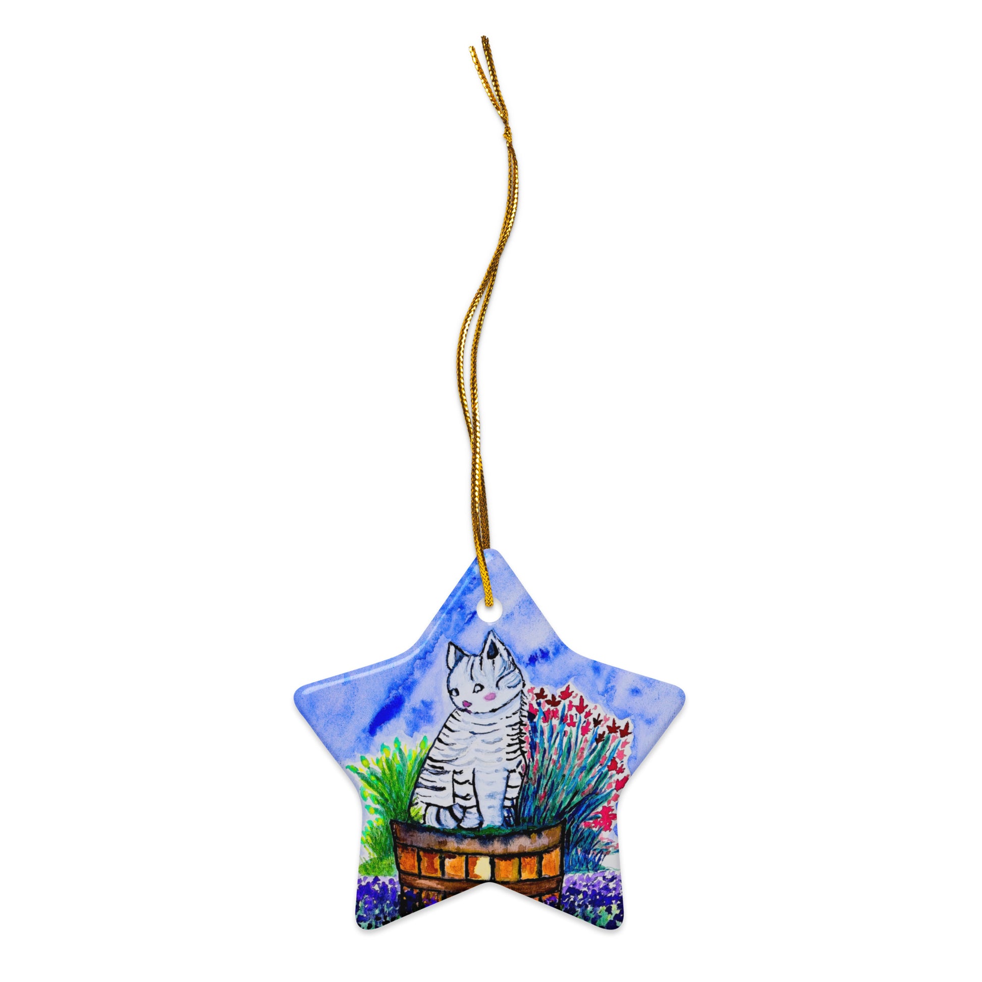 Holiday ornament featuring original artwork, perfect for Christmas trees, seasonal decor, or gift giving—high-quality, artist-designed keepsake to add charm and personality to your celebrations.