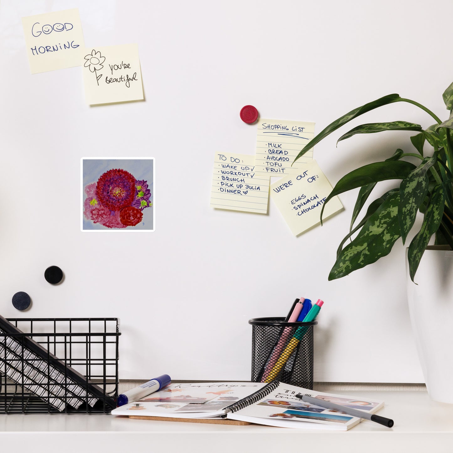 Magnet featuring original artwork—durable, vibrant, and perfect for decorating refrigerators, lockers, or magnetic boards with artistic flair.