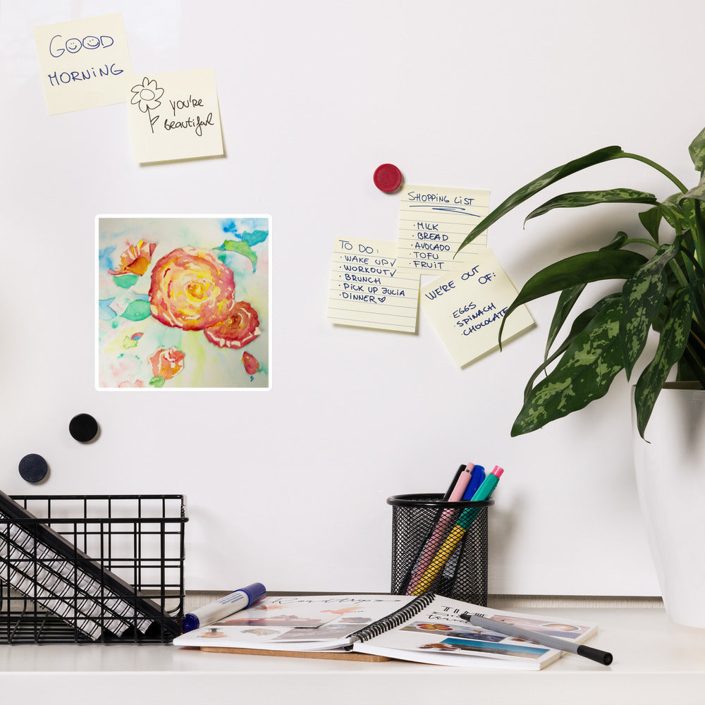 Magnet featuring original artwork—durable, vibrant, and perfect for decorating refrigerators, lockers, or magnetic boards with artistic flair.
