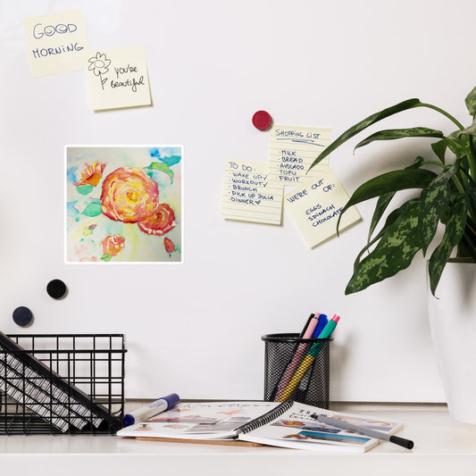 Magnet featuring original artwork—durable, vibrant, and perfect for decorating refrigerators, lockers, or magnetic boards with artistic flair.