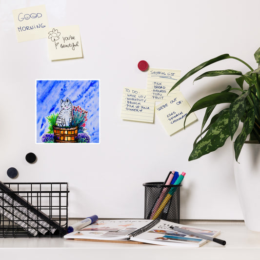 Magnet featuring original artwork—durable, vibrant, and perfect for decorating refrigerators, lockers, or magnetic boards with artistic flair.