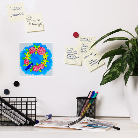Magnet featuring original artwork—durable, vibrant, and perfect for decorating refrigerators, lockers, or magnetic boards with artistic flair.