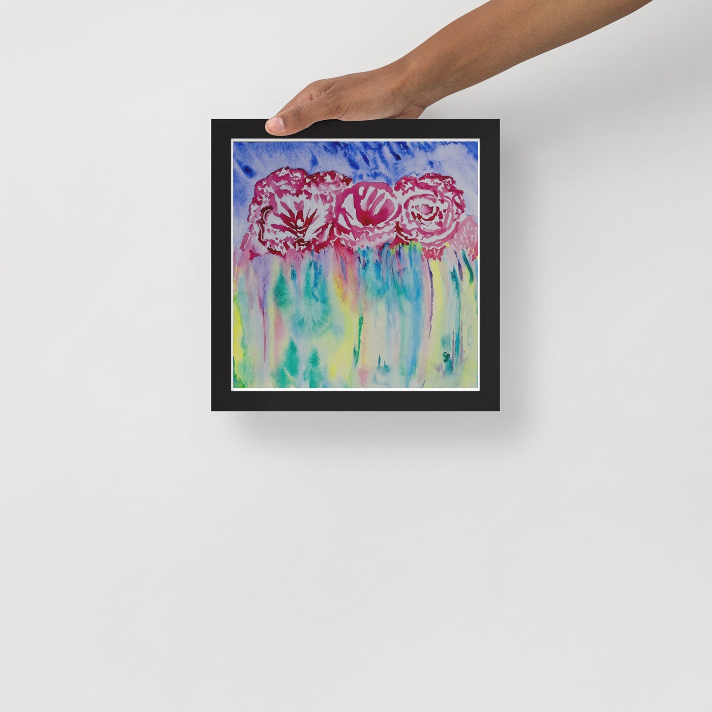 Original wall art featuring floral watercolor art design, perfect for home decor, gallery walls, or office spaces—high-quality artwork that adds color, character, and creativity to any room.