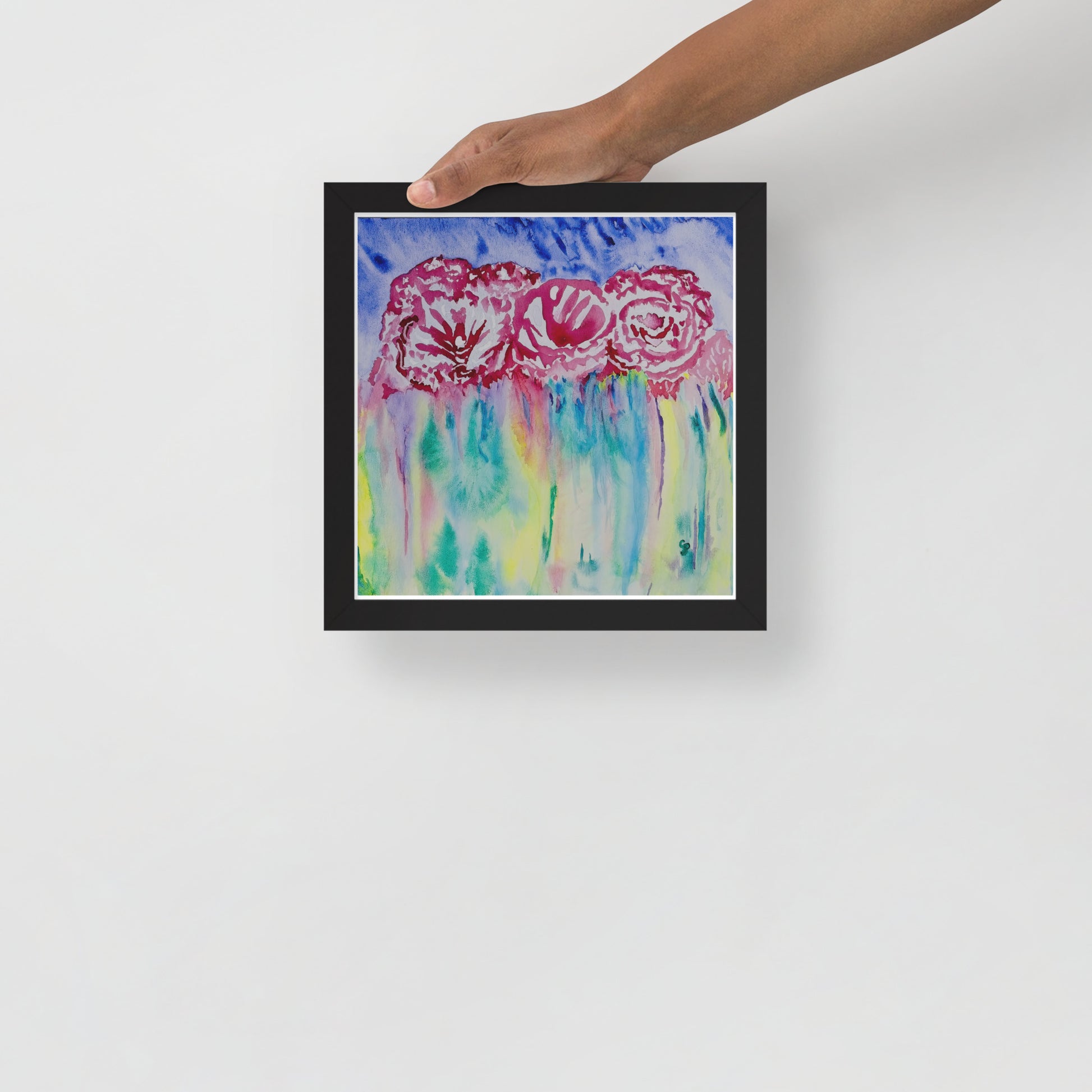 Original wall art featuring floral watercolor art design, perfect for home decor, gallery walls, or office spaces—high-quality artwork that adds color, character, and creativity to any room.
