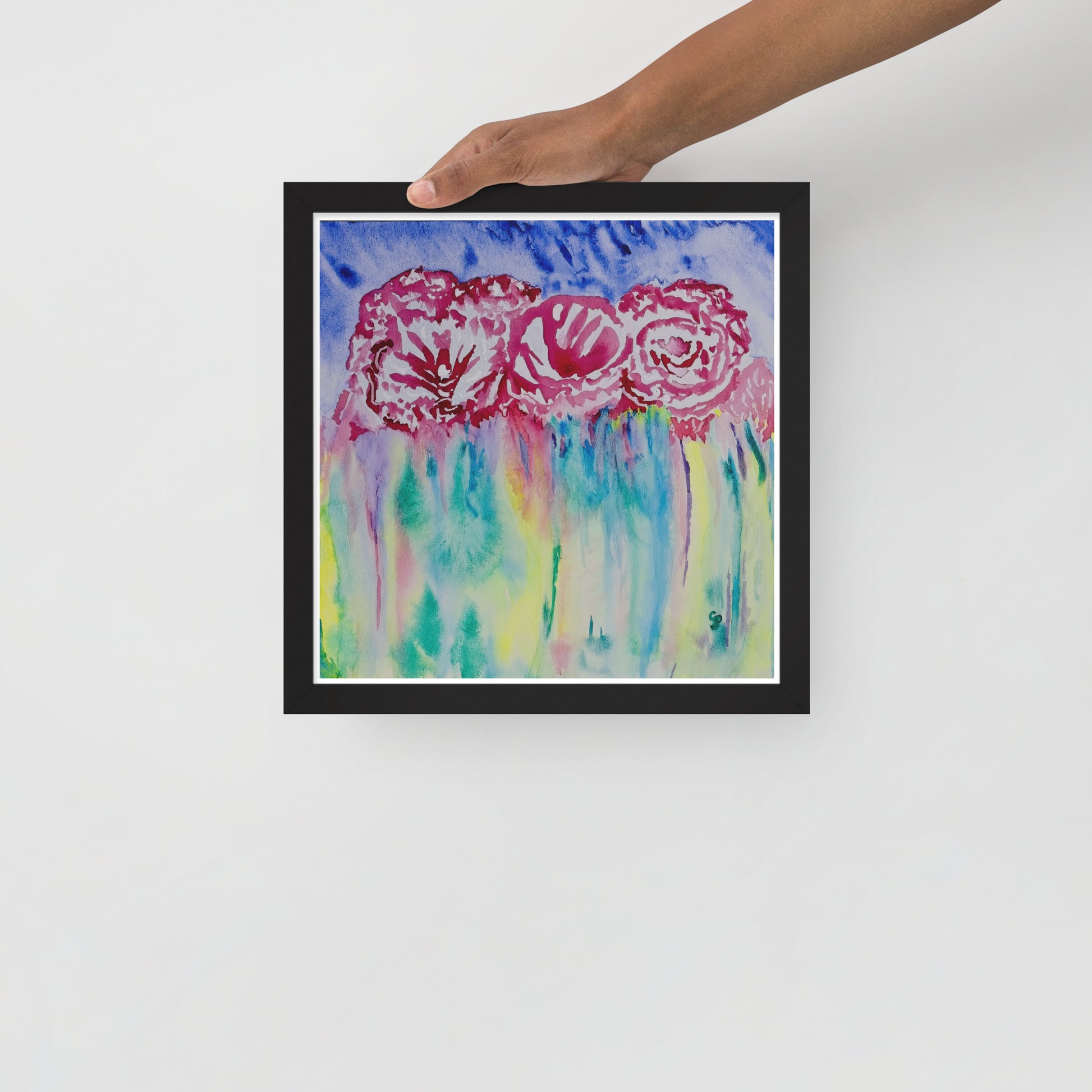 Original wall art featuring floral watercolor art design, perfect for home decor, gallery walls, or office spaces—high-quality artwork that adds color, character, and creativity to any room.