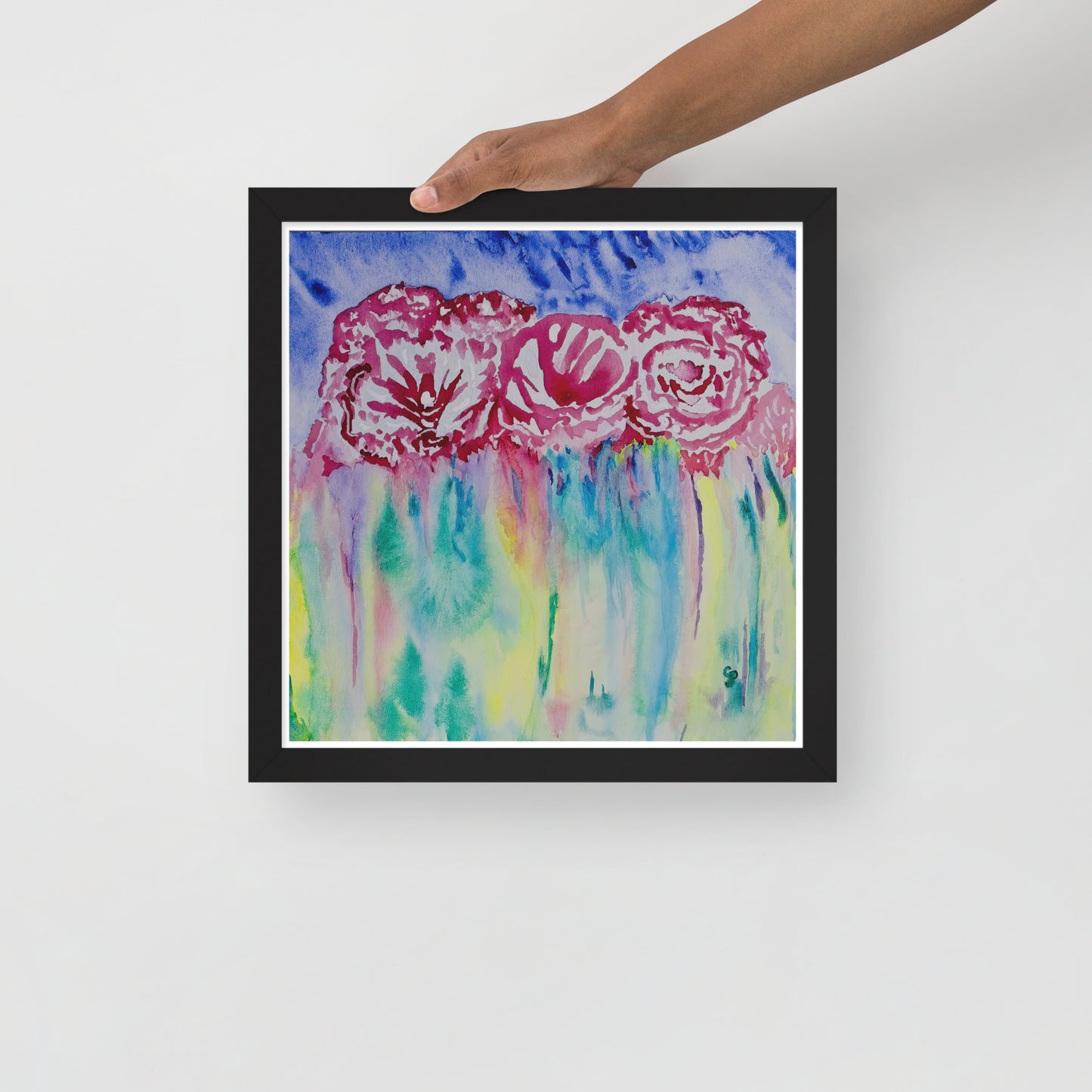 Original wall art featuring floral watercolor art design, perfect for home decor, gallery walls, or office spaces—high-quality artwork that adds color, character, and creativity to any room.