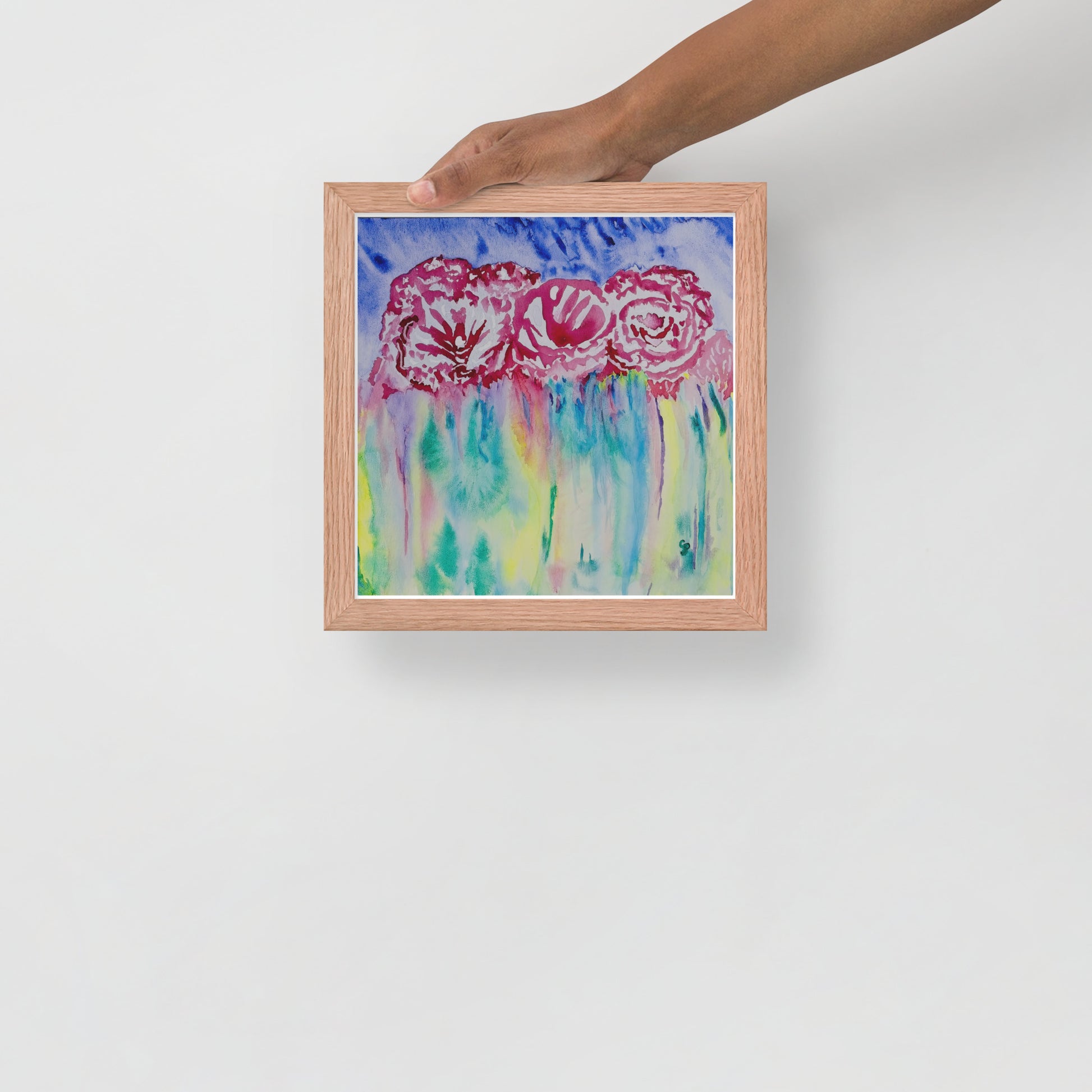 Original wall art featuring floral watercolor art design, perfect for home decor, gallery walls, or office spaces—high-quality artwork that adds color, character, and creativity to any room.
