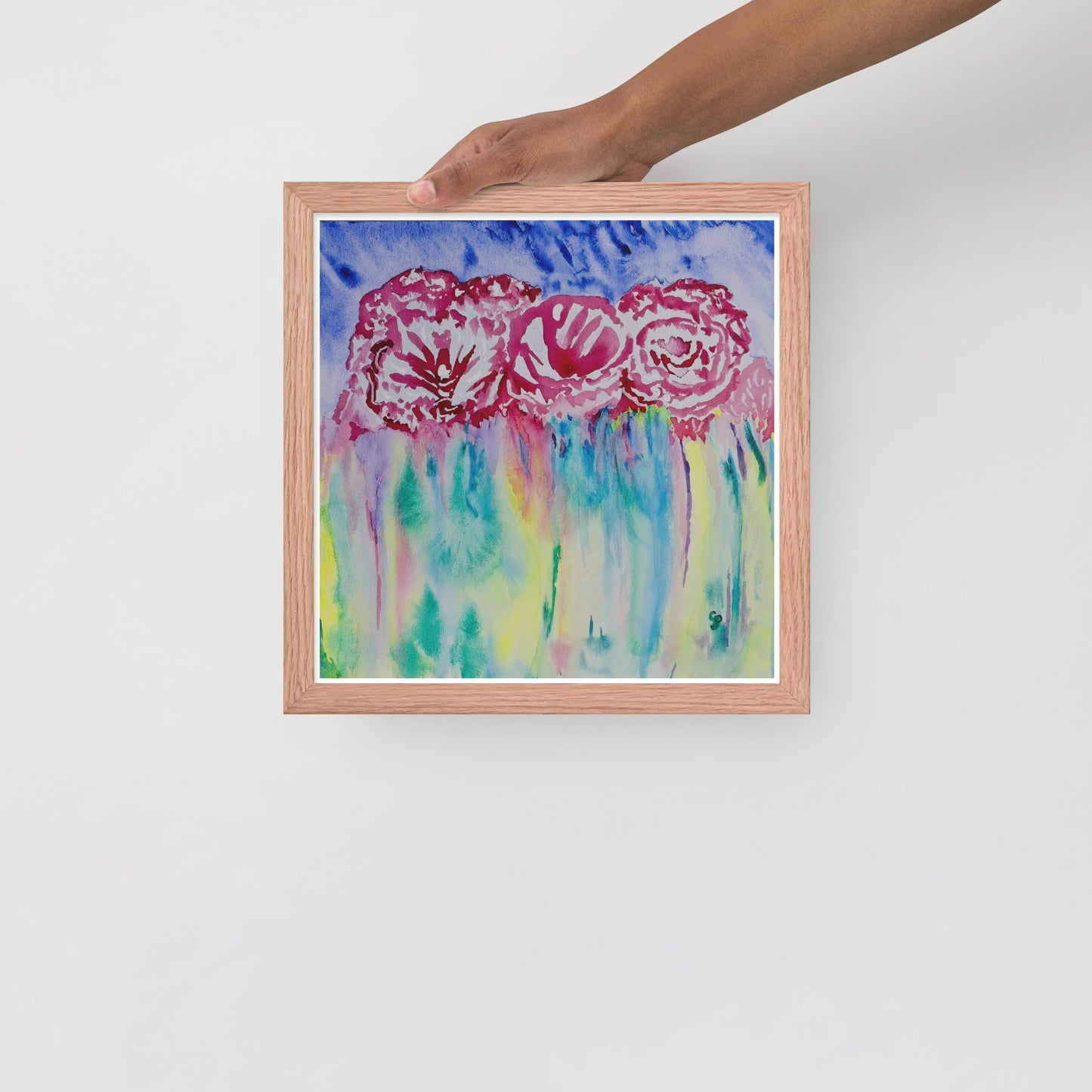 Original wall art featuring floral watercolor art design, perfect for home decor, gallery walls, or office spaces—high-quality artwork that adds color, character, and creativity to any room.