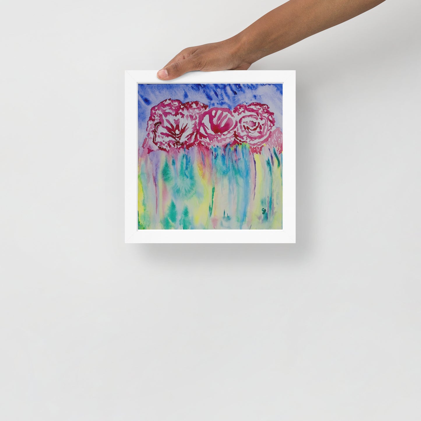 Original wall art featuring floral watercolor art design, perfect for home decor, gallery walls, or office spaces—high-quality artwork that adds color, character, and creativity to any room.