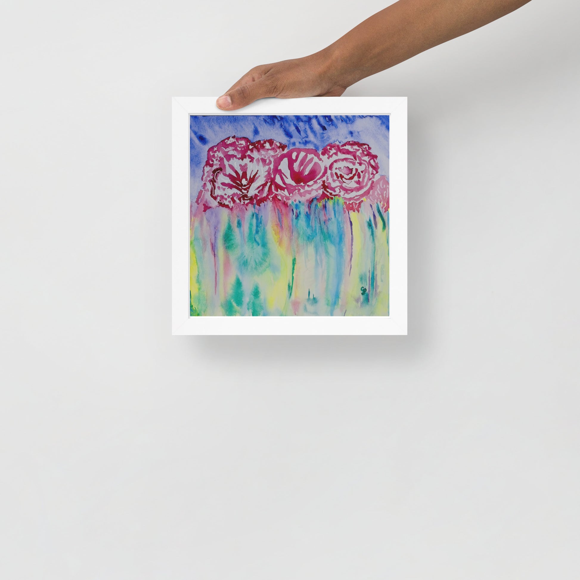 Original wall art featuring floral watercolor art design, perfect for home decor, gallery walls, or office spaces—high-quality artwork that adds color, character, and creativity to any room.